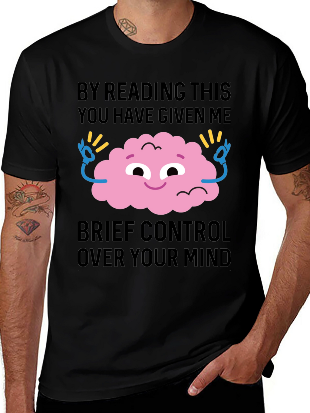 Mind Control Graphic Tee - Funny Casual T-Shirt
