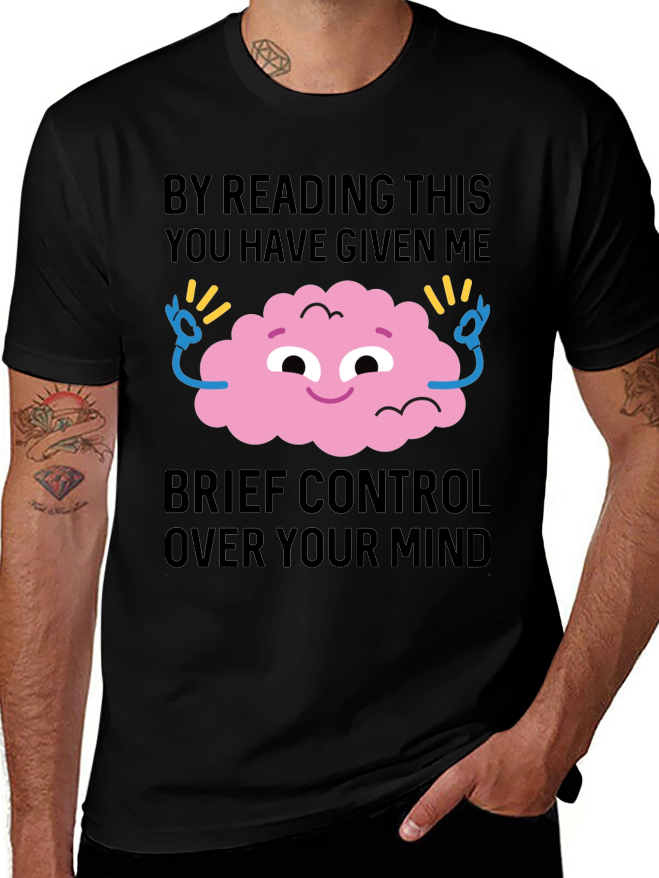 Mind Control Graphic Tee - Funny Casual T-Shirt