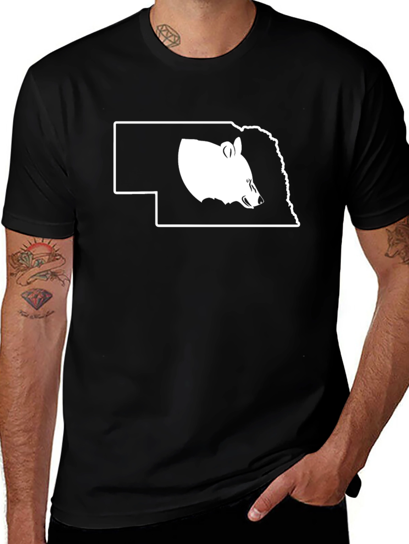 Nebraska Cornhuskers T-Shirt Black State Pride