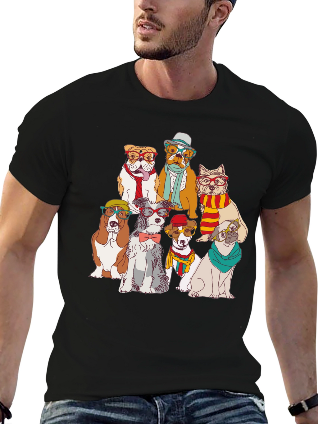 Stylish Dog Breed Graphic Tee