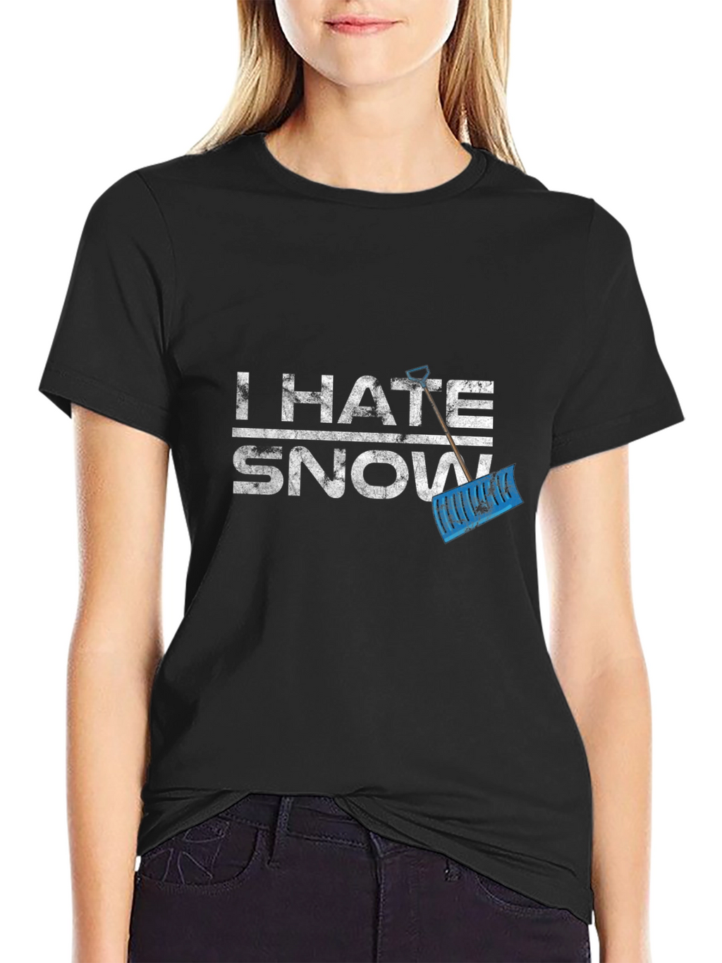 I Hate Snow T-Shirt - Funny Winter Shovel Tee