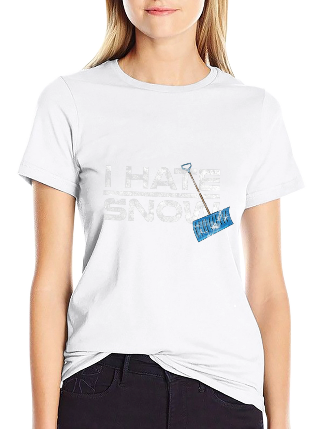 I Hate Snow T-Shirt - Funny Winter Shovel Tee