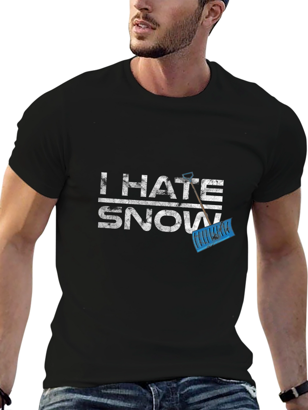 I Hate Snow T-Shirt - Funny Winter Shovel Tee