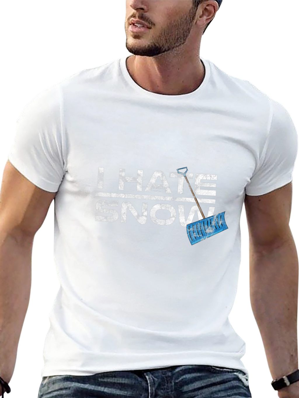 I Hate Snow T-Shirt - Funny Winter Shovel Tee