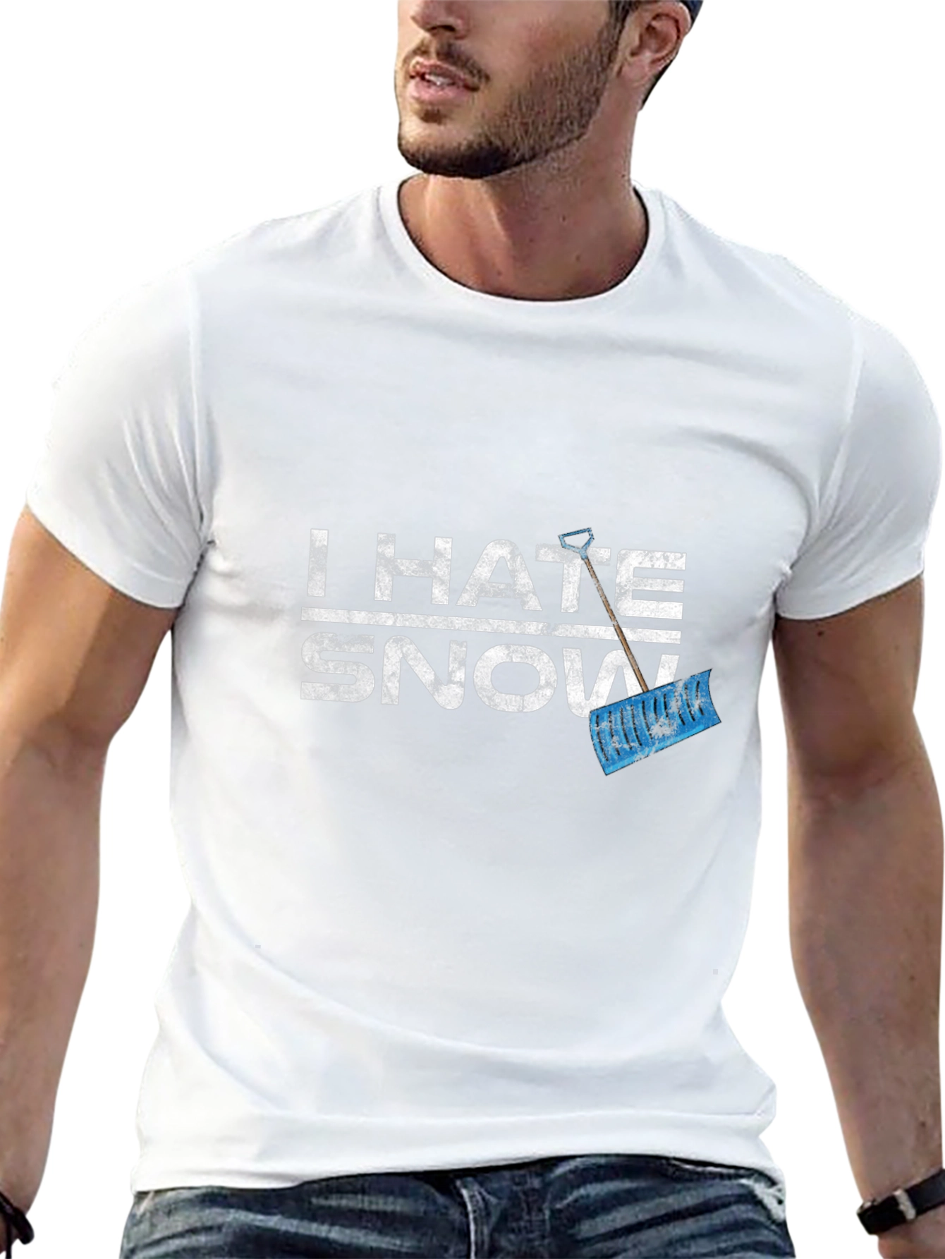 I Hate Snow T-Shirt - Funny Winter Shovel Tee