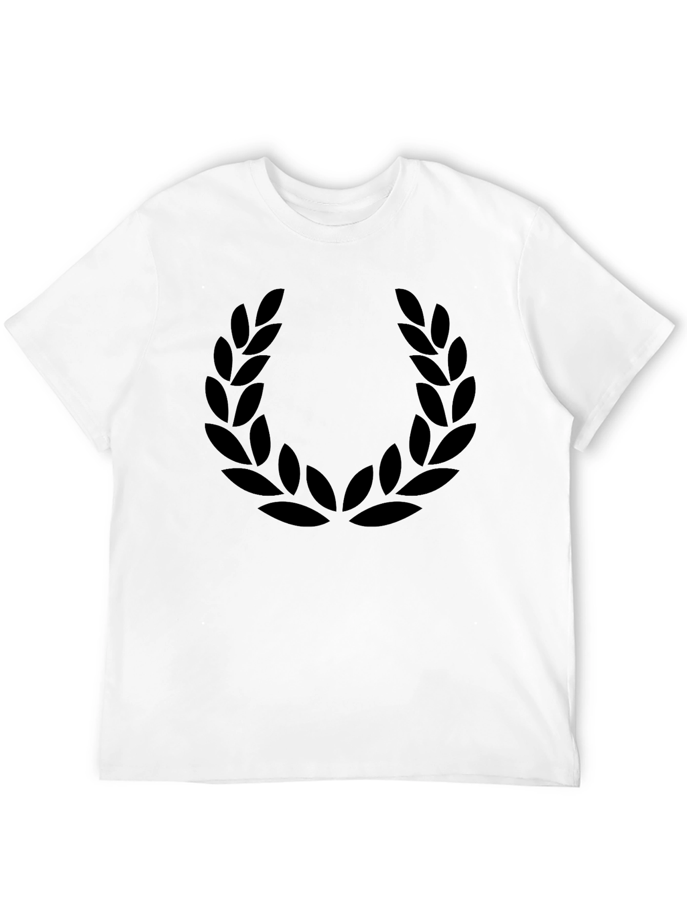 Black Laurel Wreath Graphic T-Shirt for Men