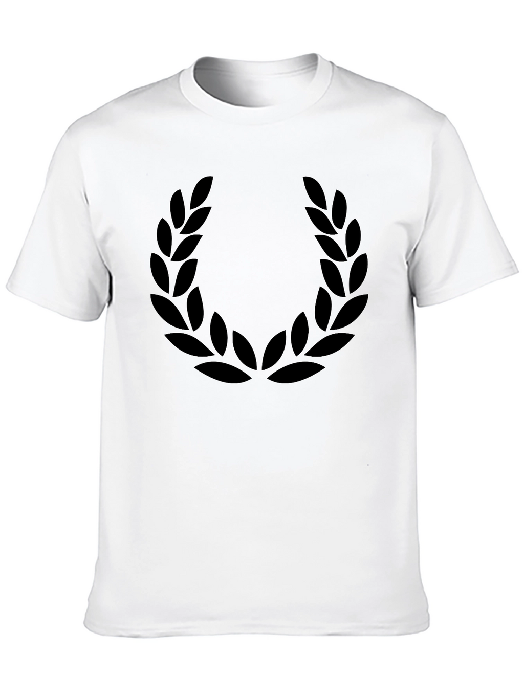 Black Laurel Wreath Graphic T-Shirt for Men