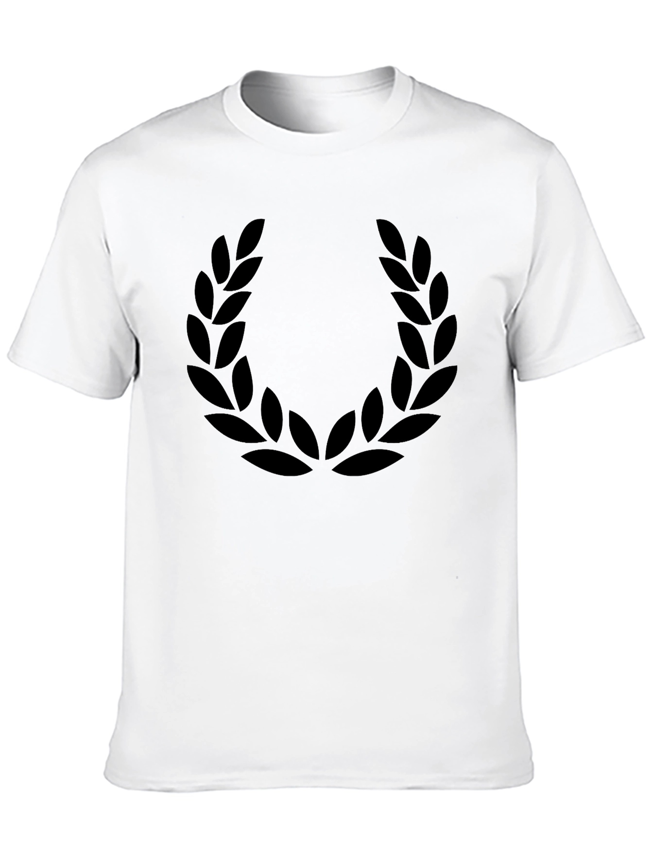 Black Laurel Wreath Graphic T-Shirt for Men