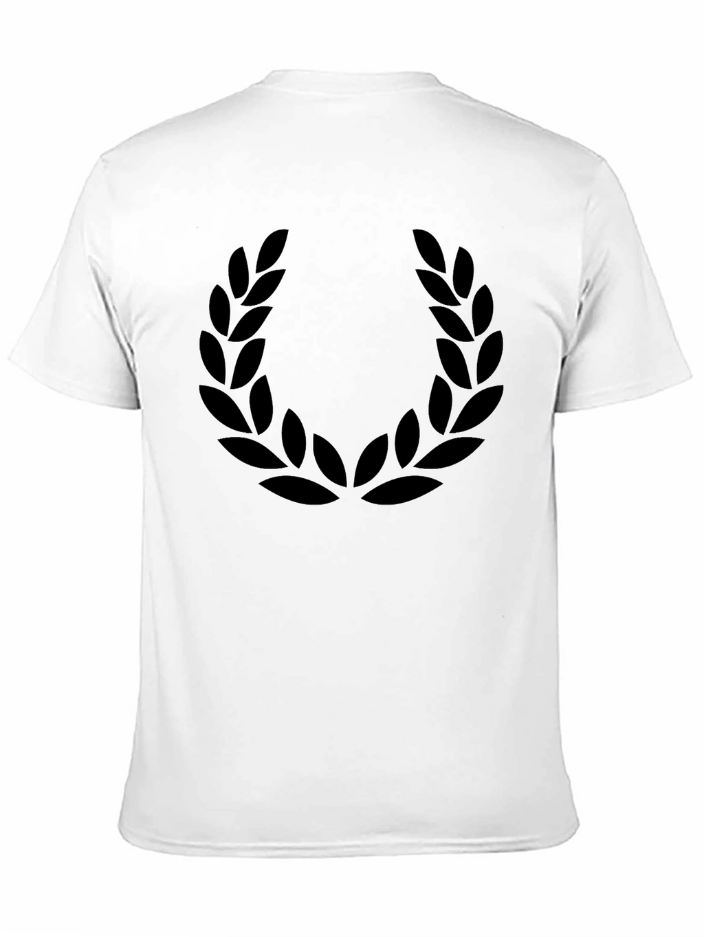 Black Laurel Wreath Graphic T-Shirt for Men