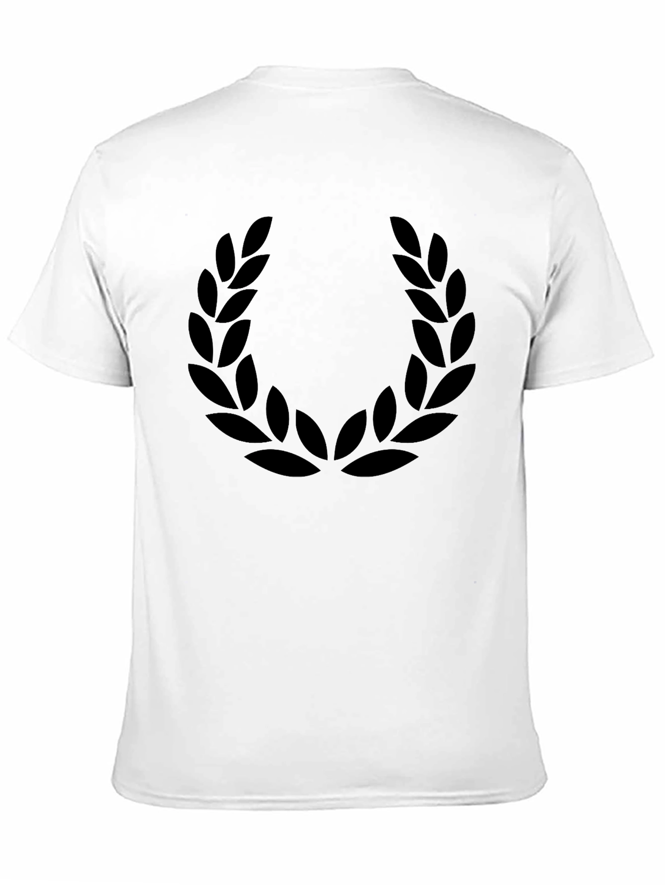 Black Laurel Wreath Graphic T-Shirt for Men