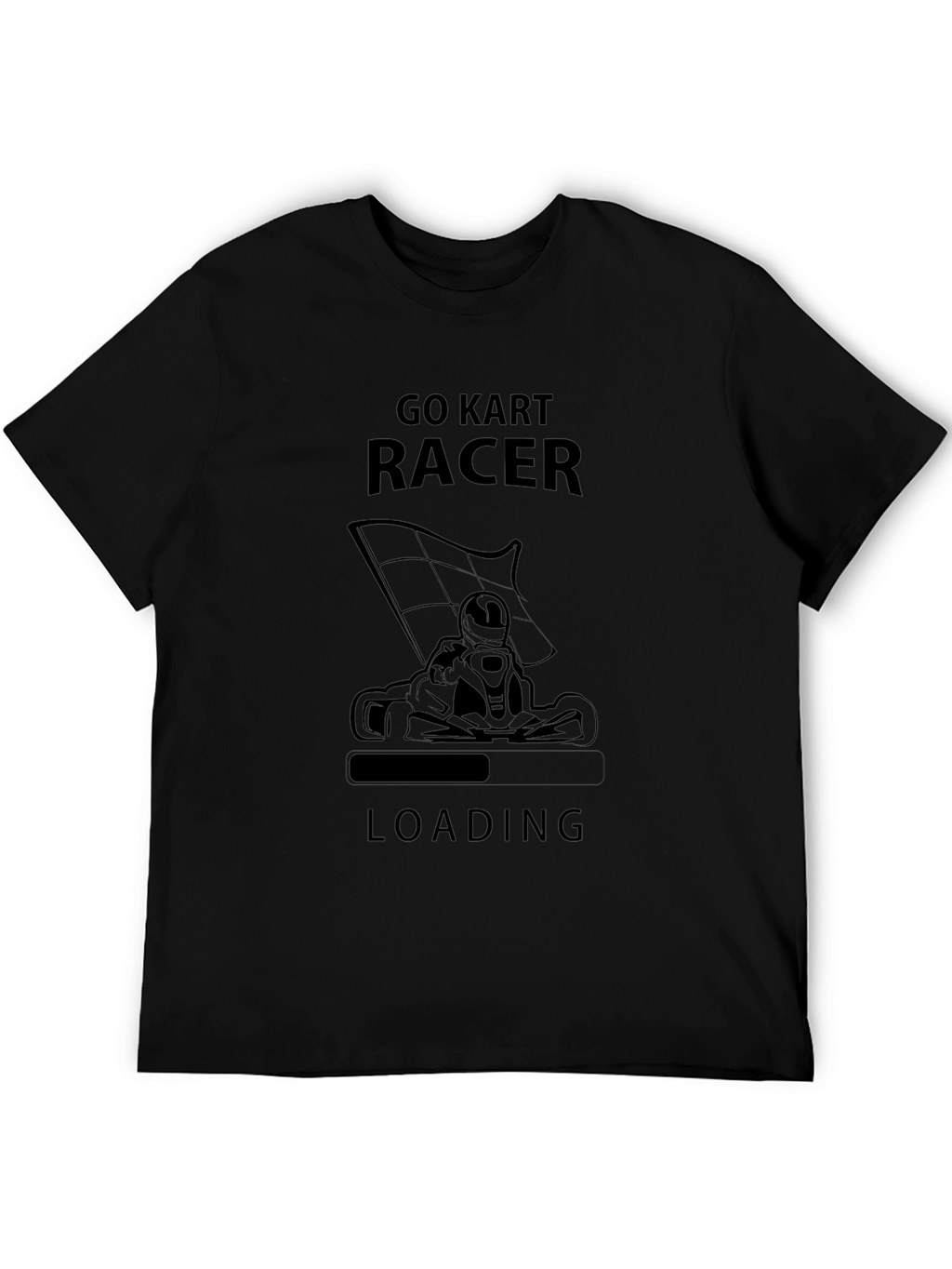 Go Kart Racer Loading Black T-Shirt