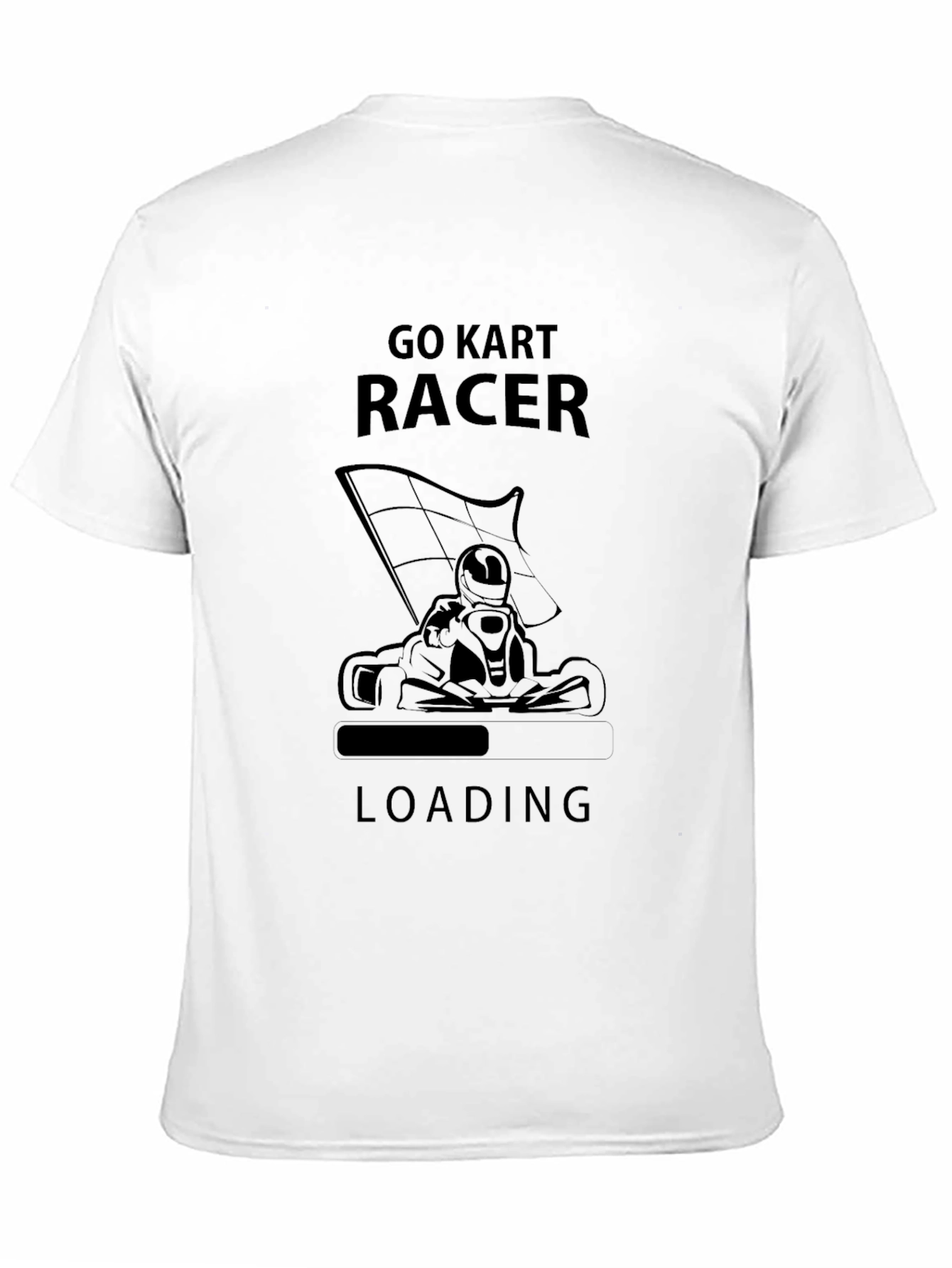 Go Kart Racer Loading Black T-Shirt