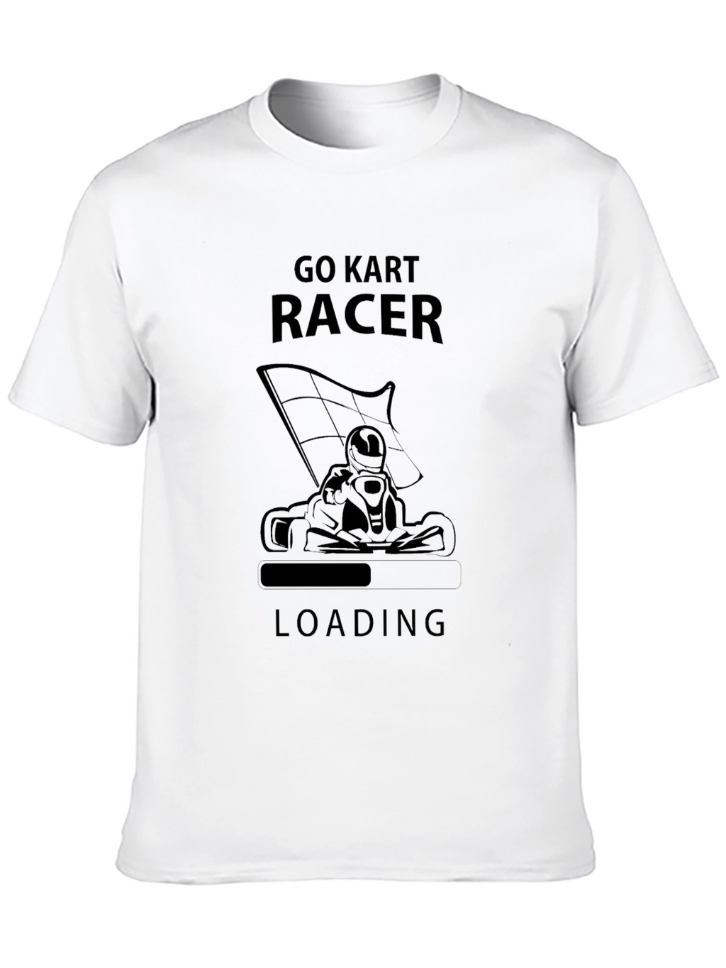 Go Kart Racer Loading Black T-Shirt