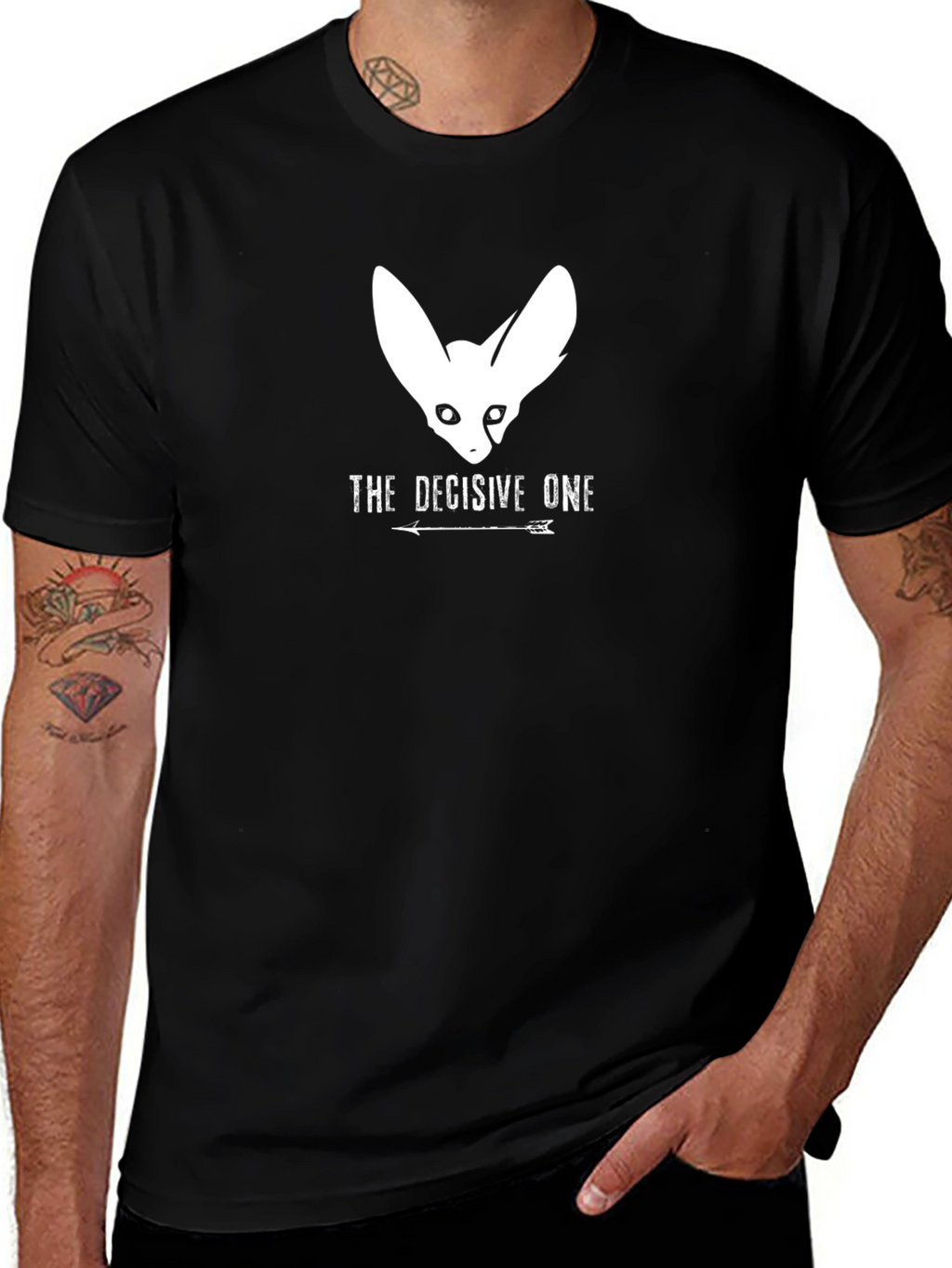 The Decisive One Graphic Tee - Black Cotton T-Shirt