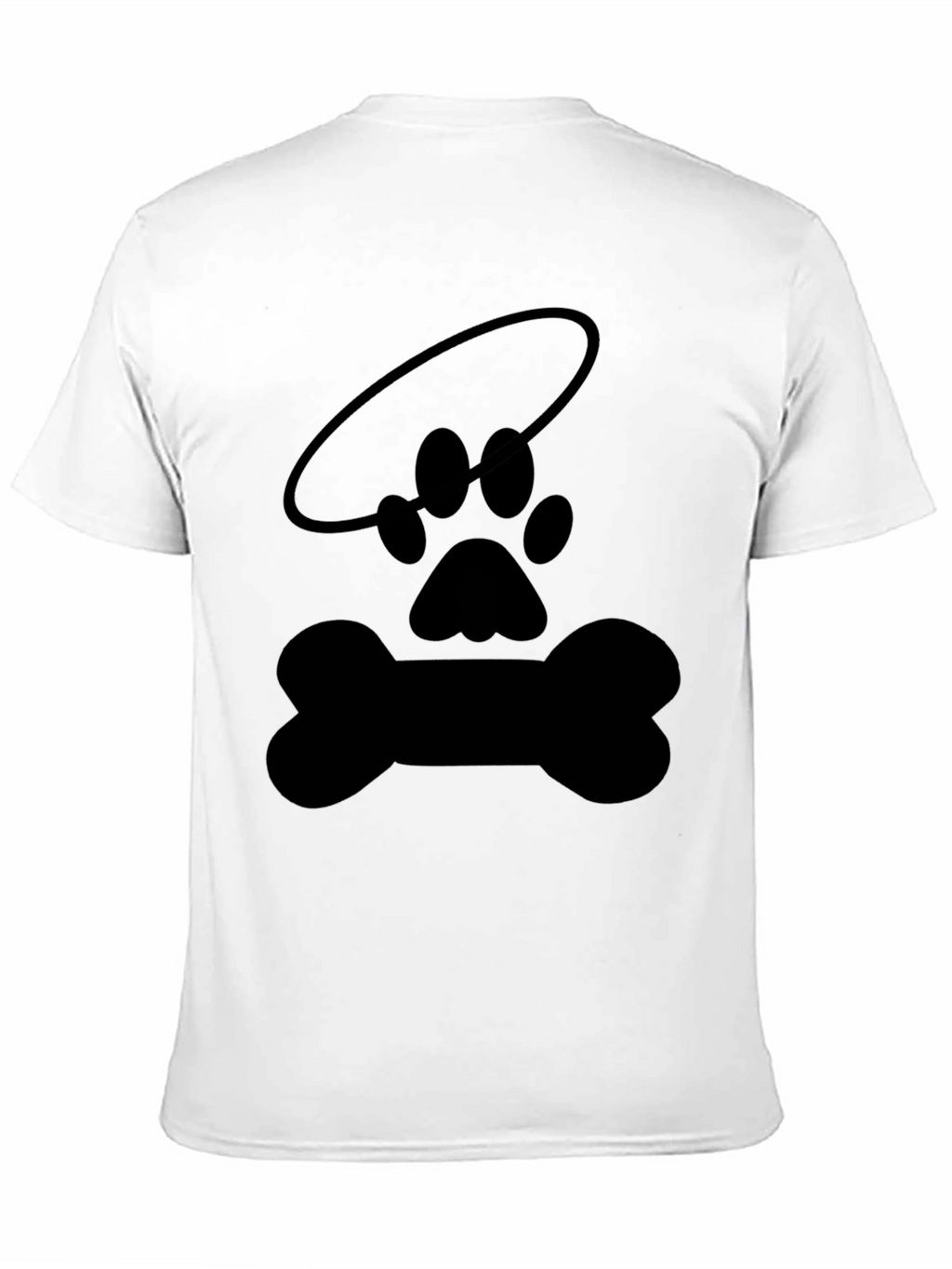 Dog Paw Halo Bone Graphic Tee - Black