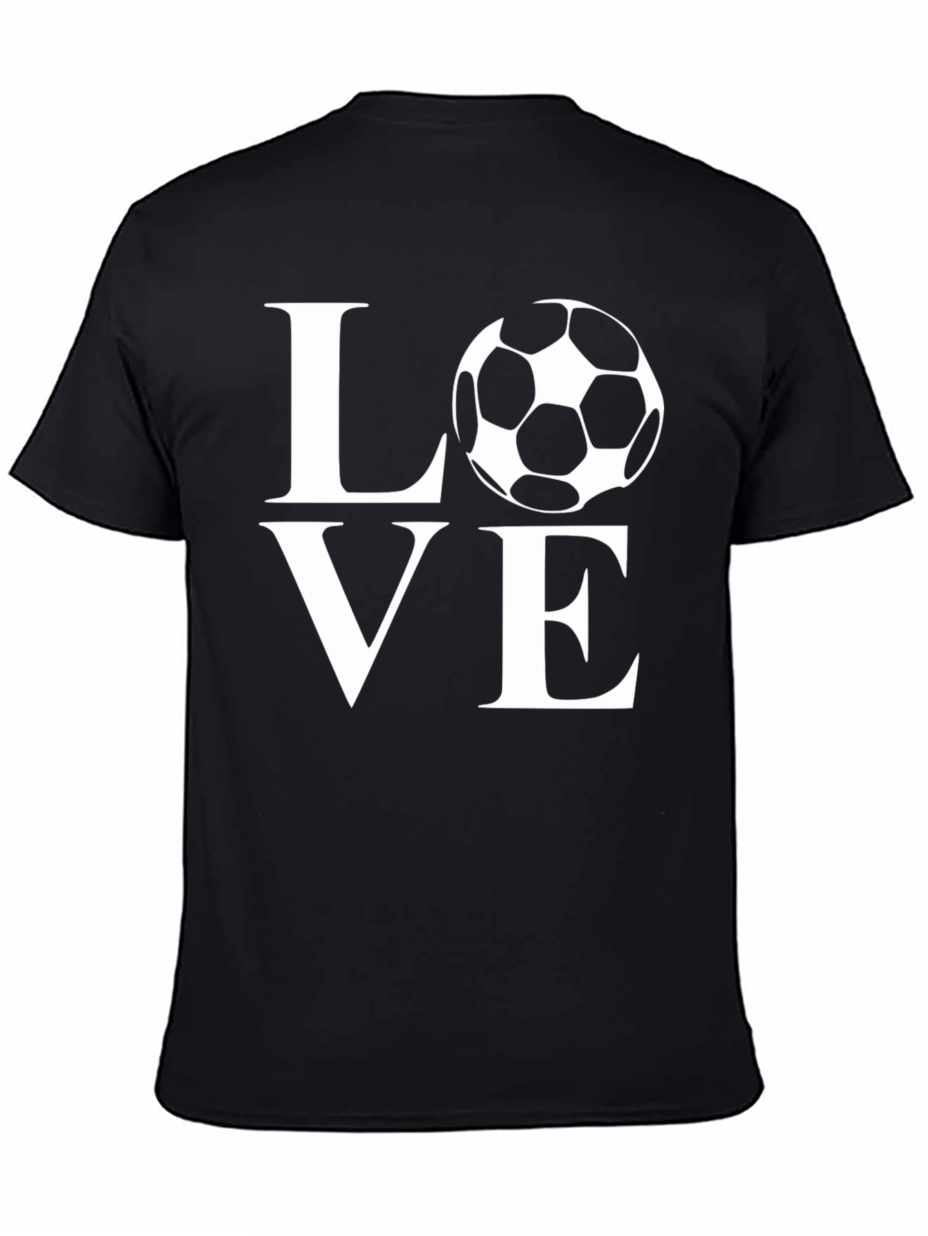 Love Soccer T-Shirt - Black Graphic Tee for Soccer Fans
