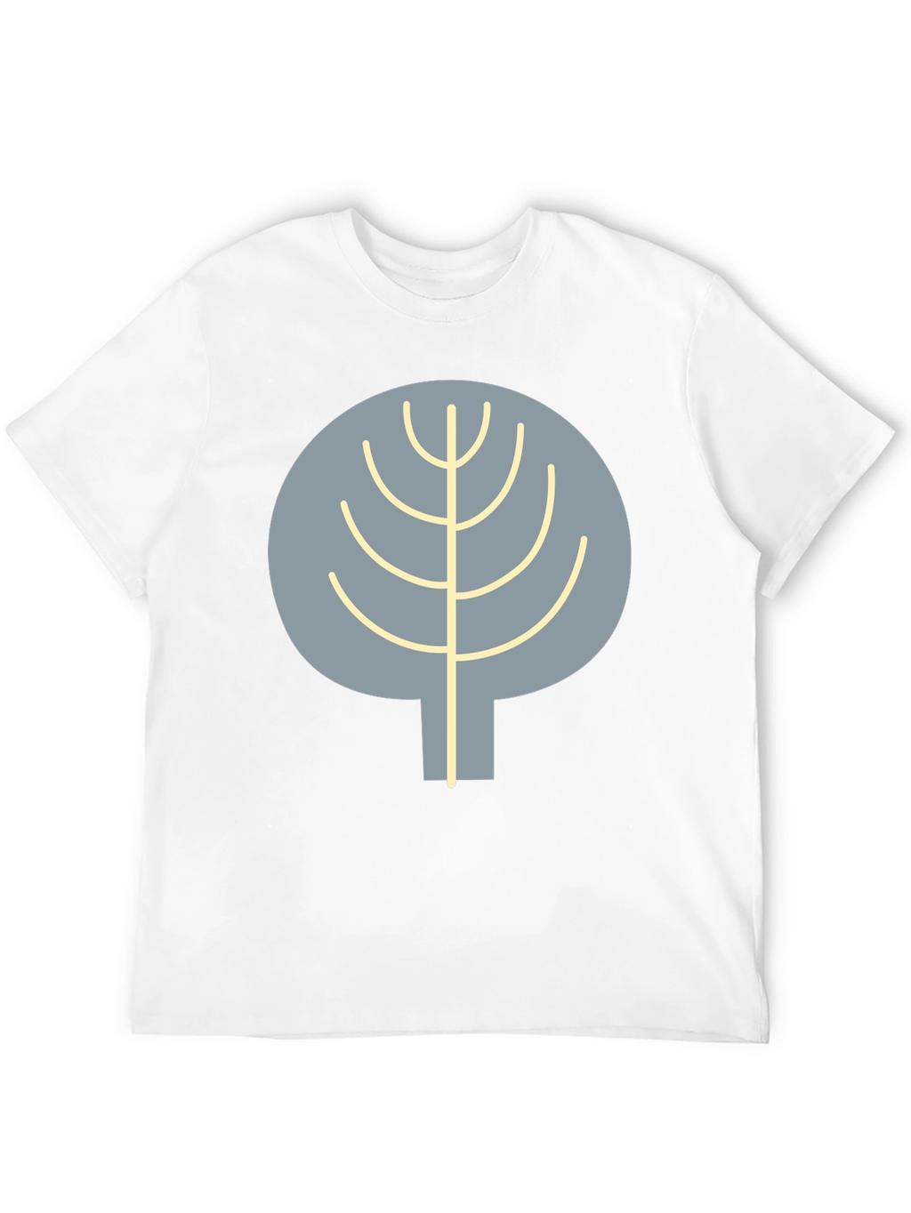 Abstract Tree Graphic Tee - Casual Black T-Shirt