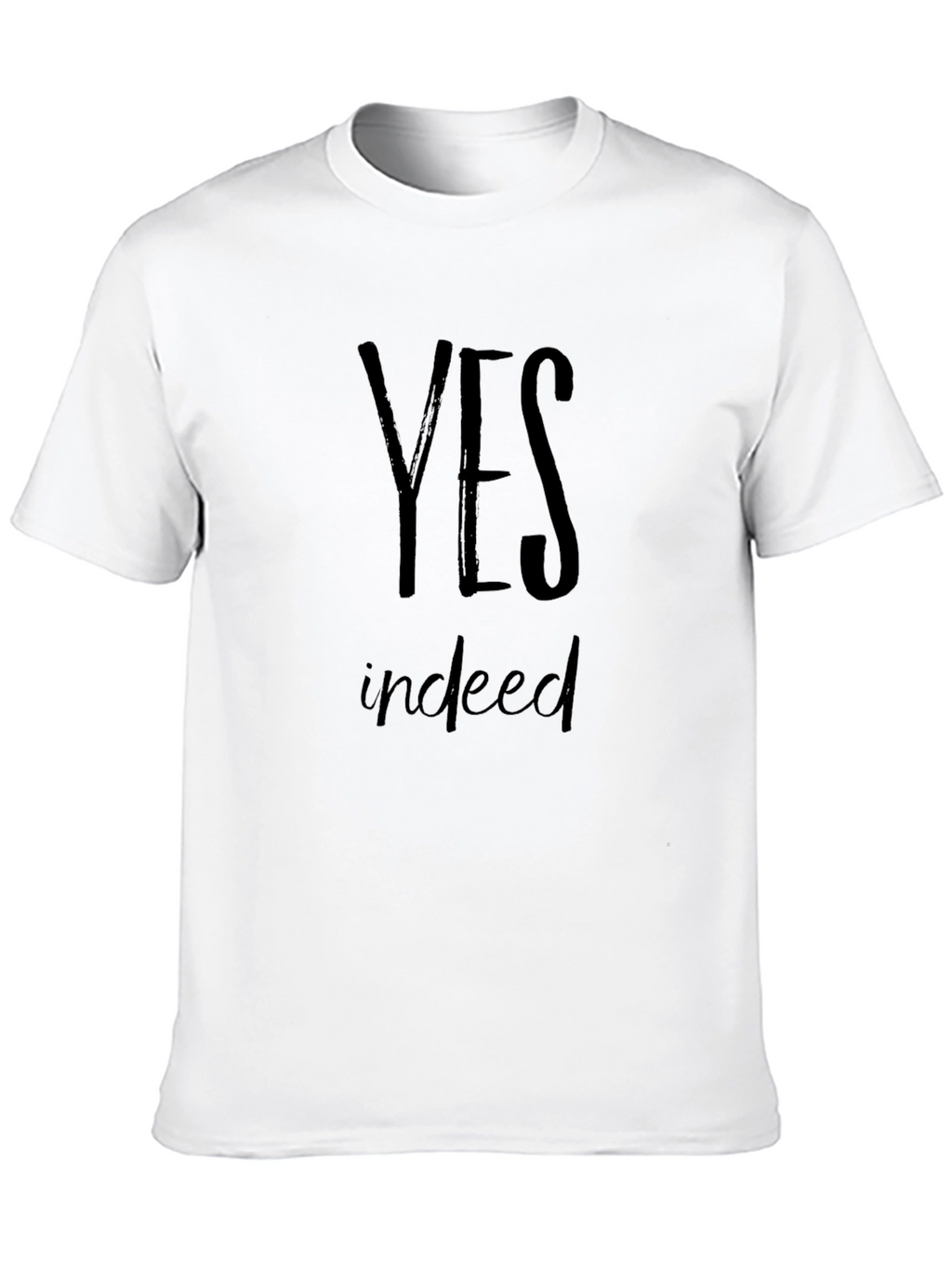 Yes Indeed Mens Black Graphic Tee