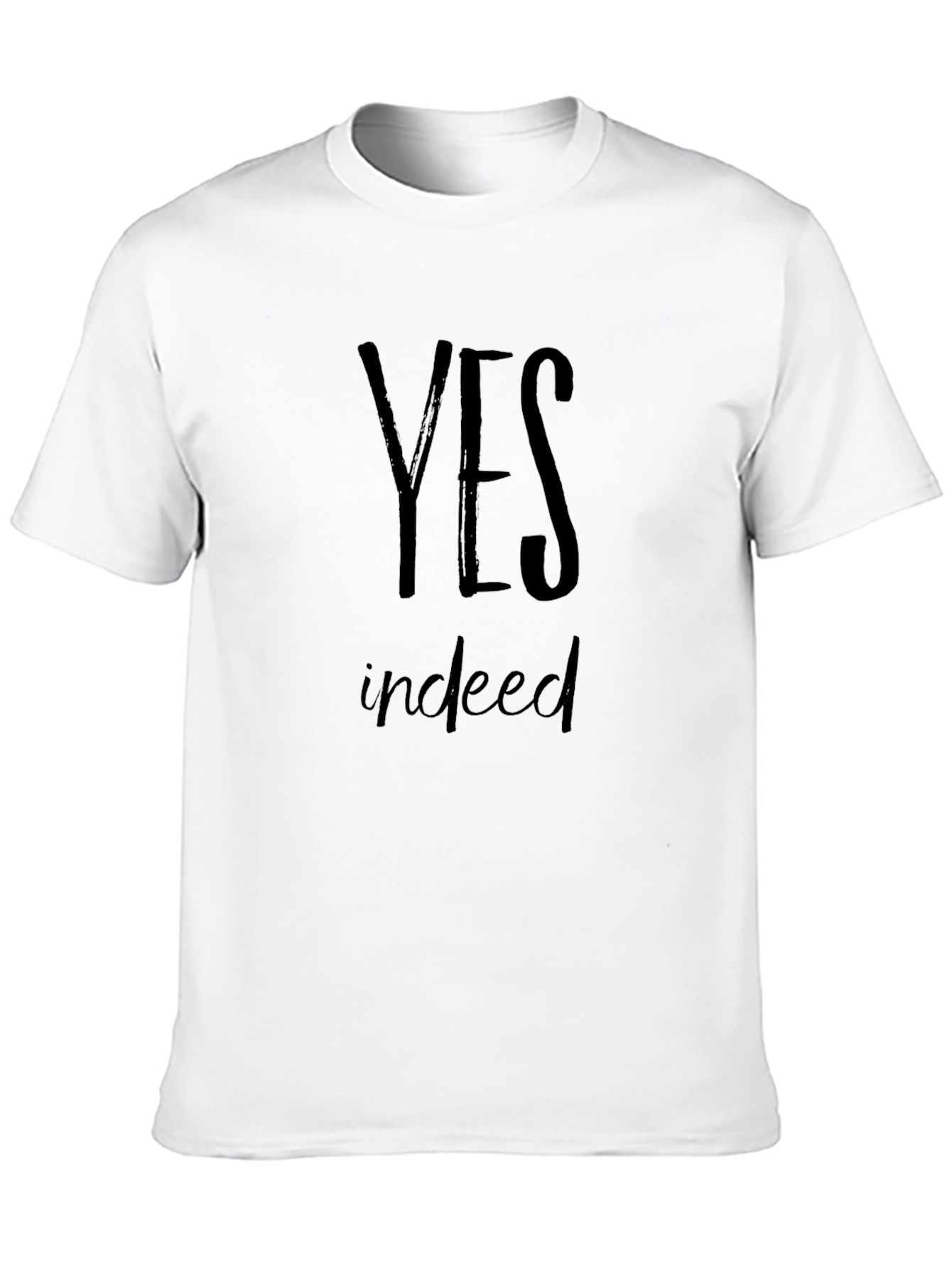 Yes Indeed Mens Black Graphic Tee