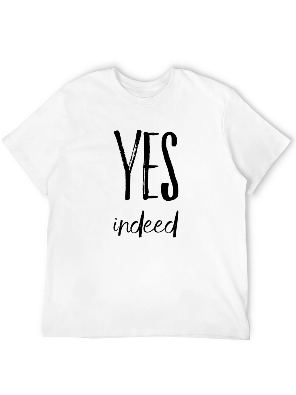 Yes Indeed Mens Black Graphic Tee
