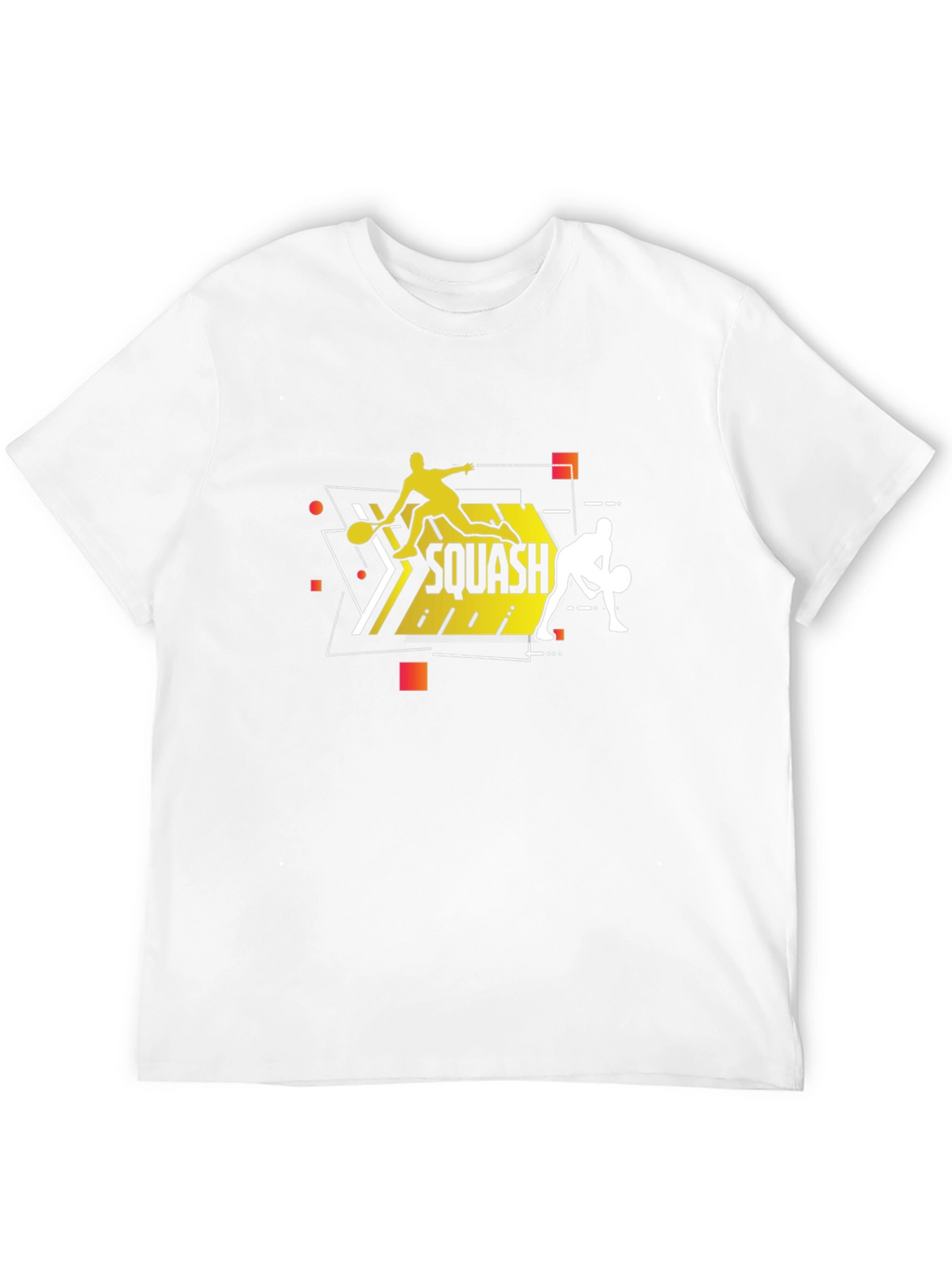 Squash Players Black T-Shirt Graphic Tee