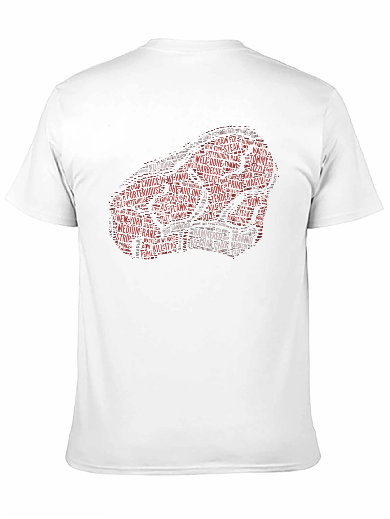 Steak Lover Word Art T-Shirt