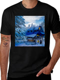 Winter Cabin Graphic T-Shirt