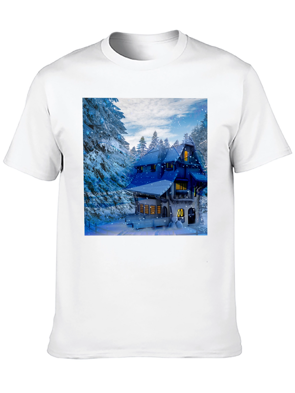 Winter Cabin Graphic T-Shirt
