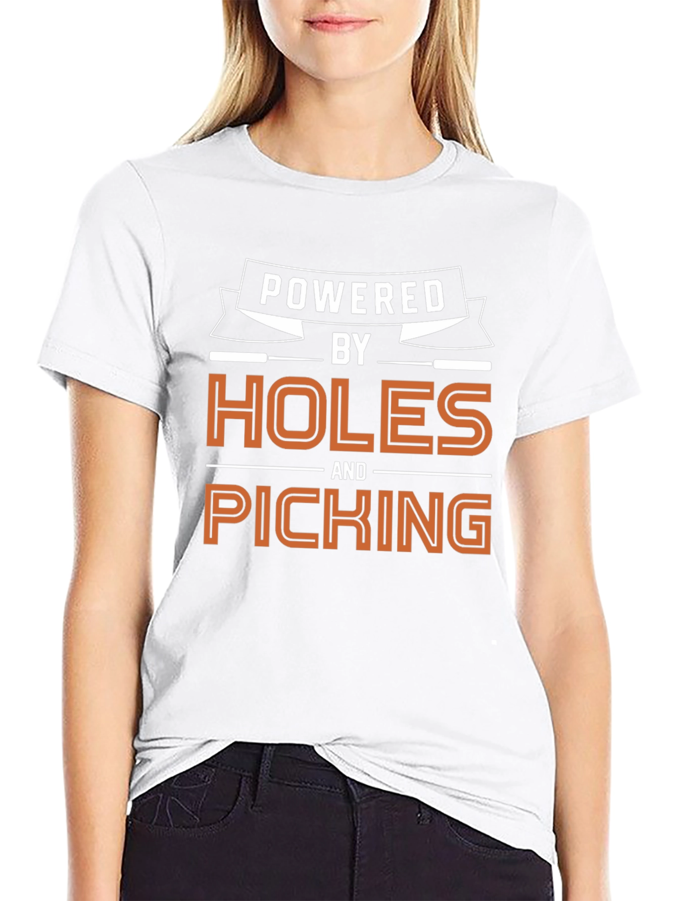 Powered by Holes and Picking Graphic T-Shirt