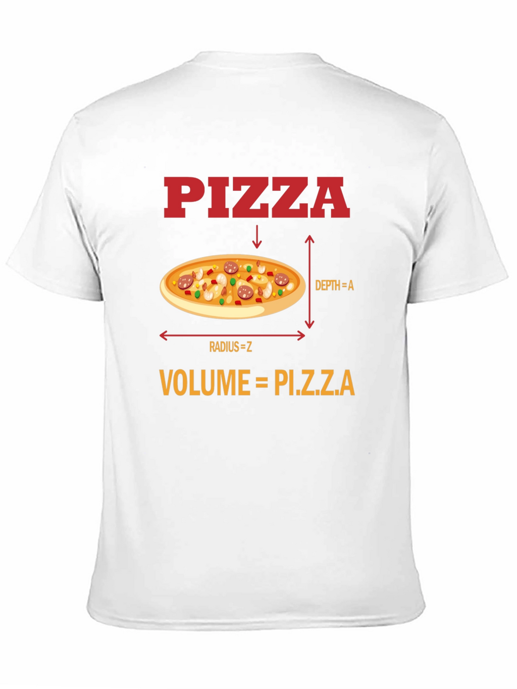 Pizza Volume Funny Math T-Shirt