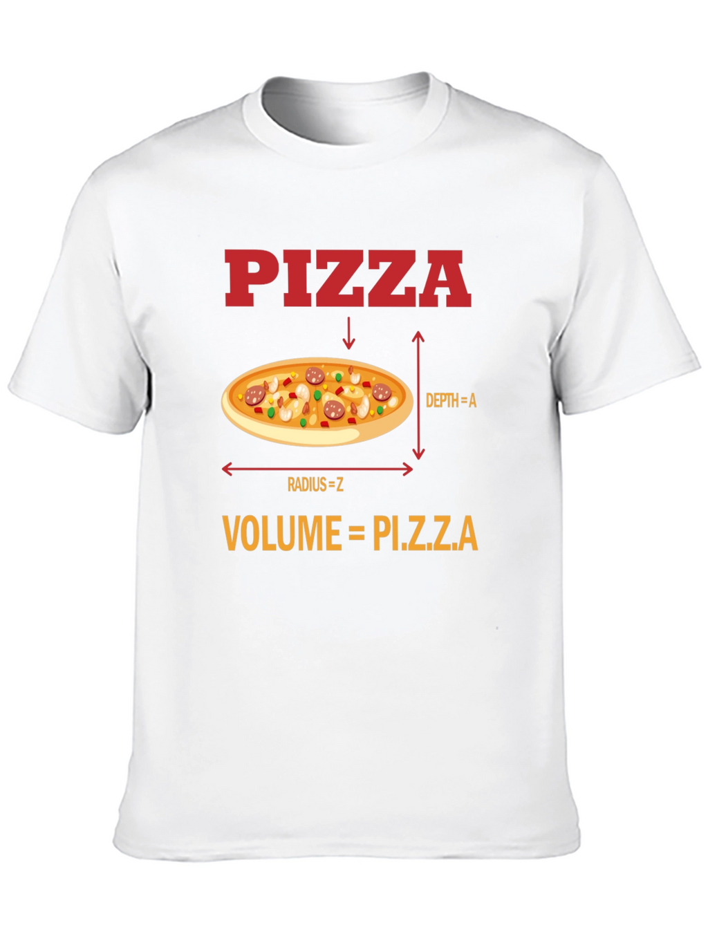 Pizza Volume Funny Math T-Shirt