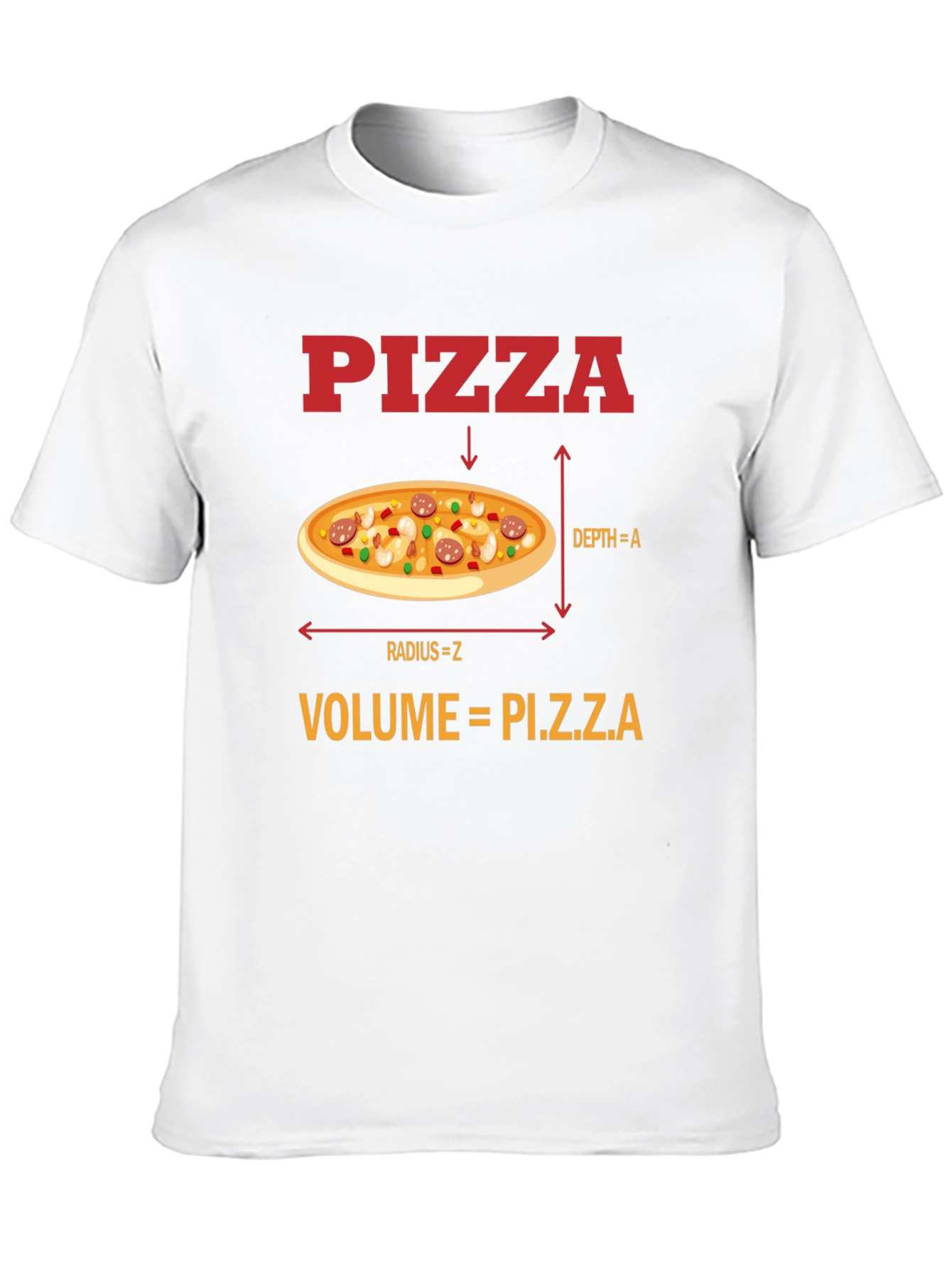 Pizza Volume Funny Math T-Shirt