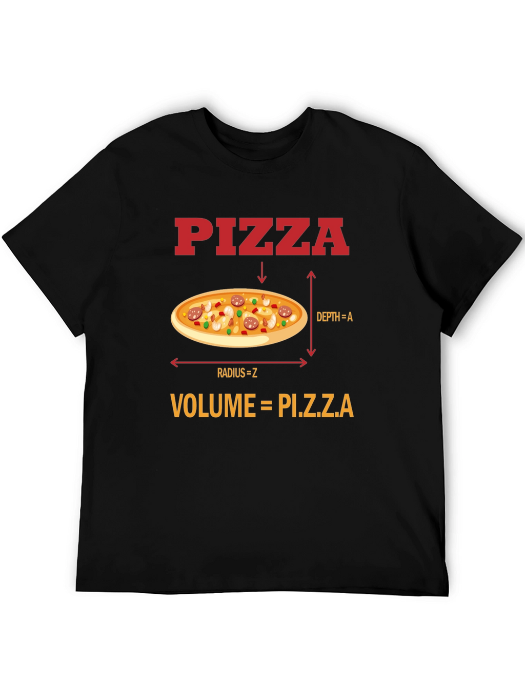 Pizza Volume Funny Math T-Shirt