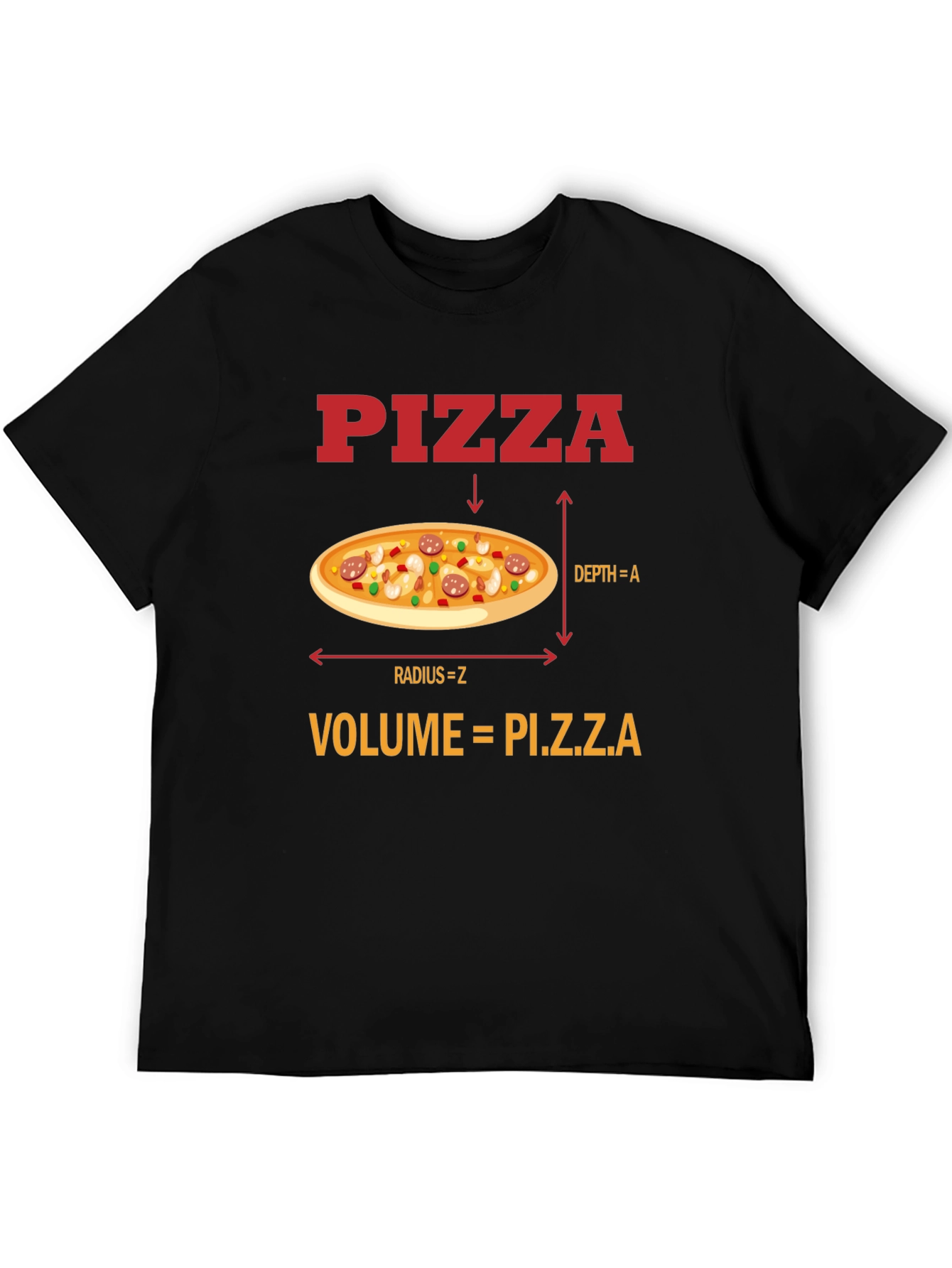 Pizza Volume Funny Math T-Shirt