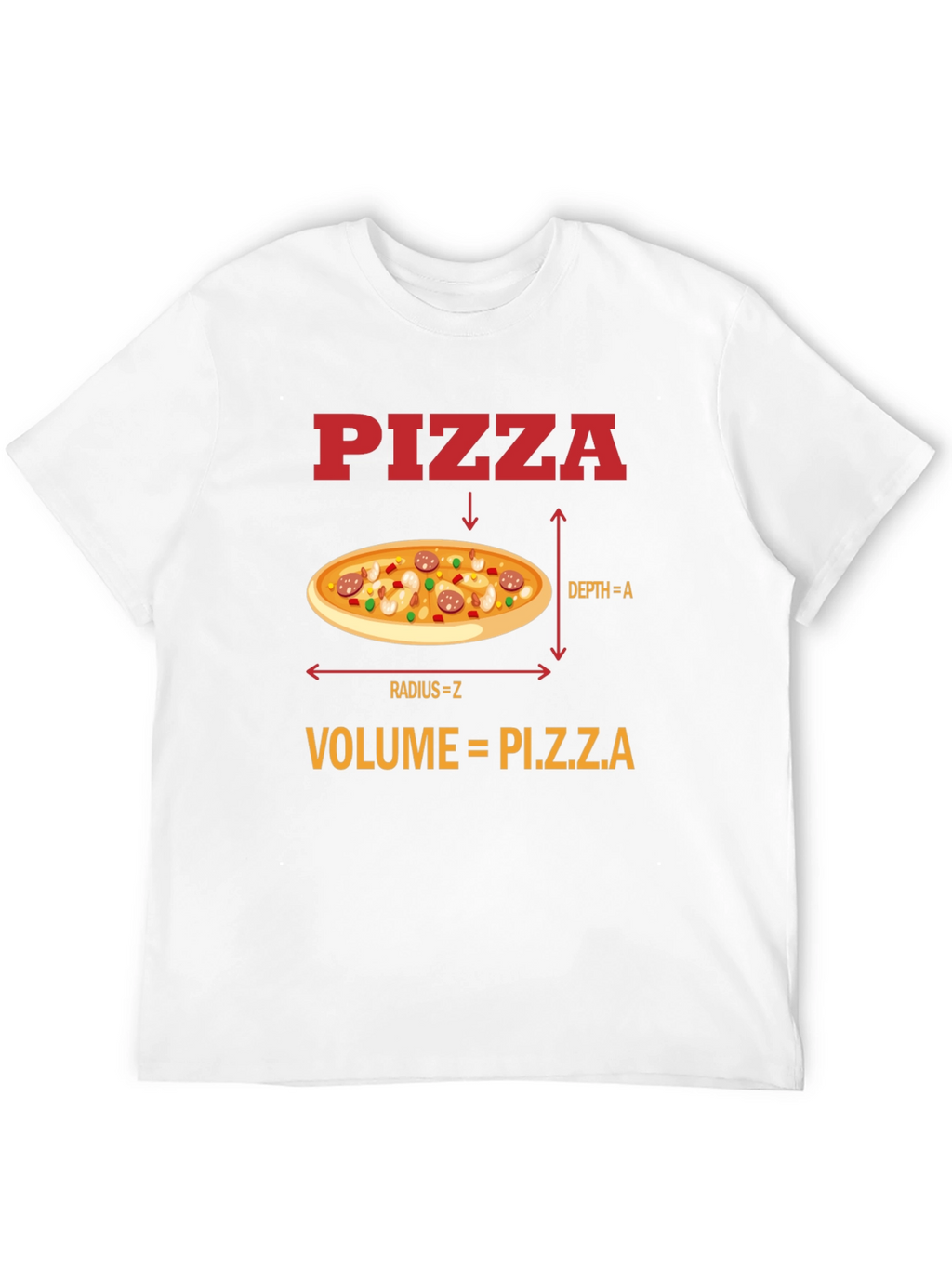 Pizza Volume Funny Math T-Shirt
