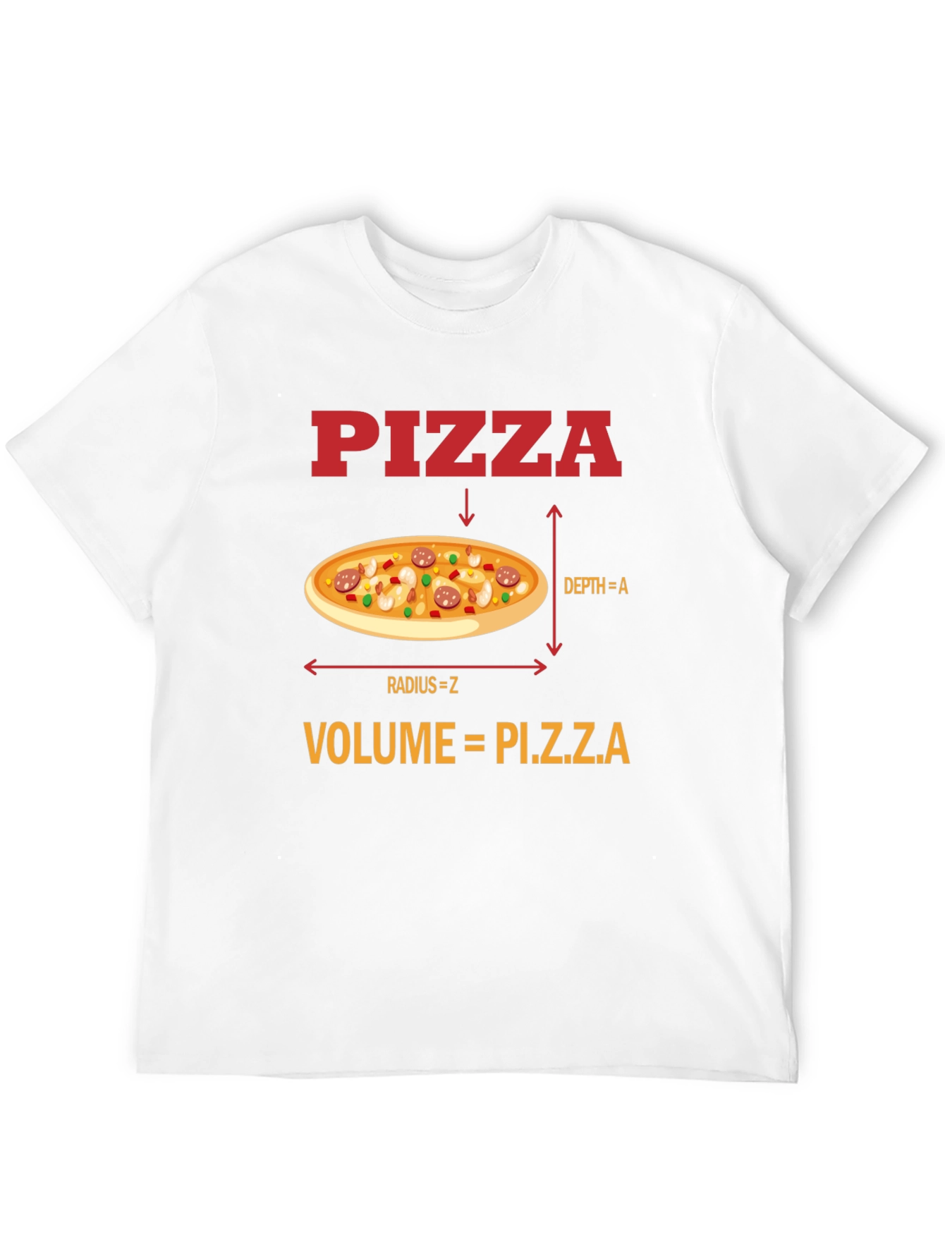 Pizza Volume Funny Math T-Shirt