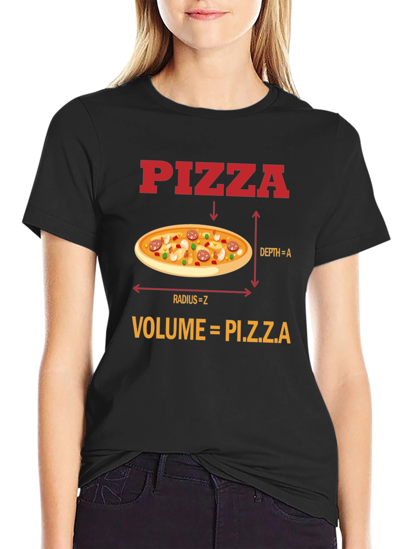 Pizza Volume Funny Math T-Shirt