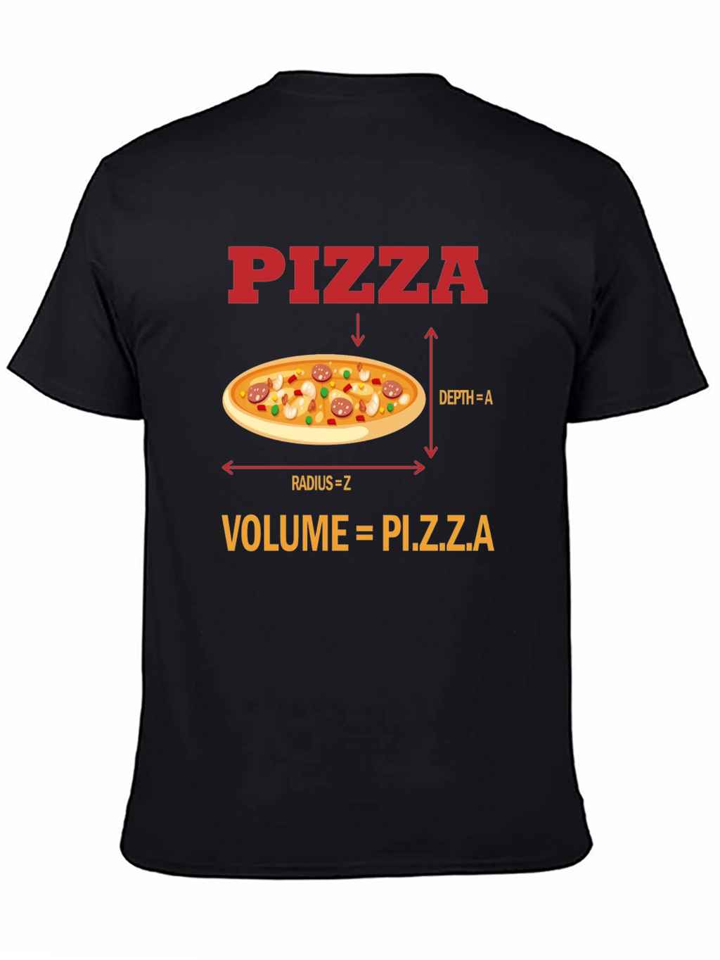 Pizza Volume Funny Math T-Shirt