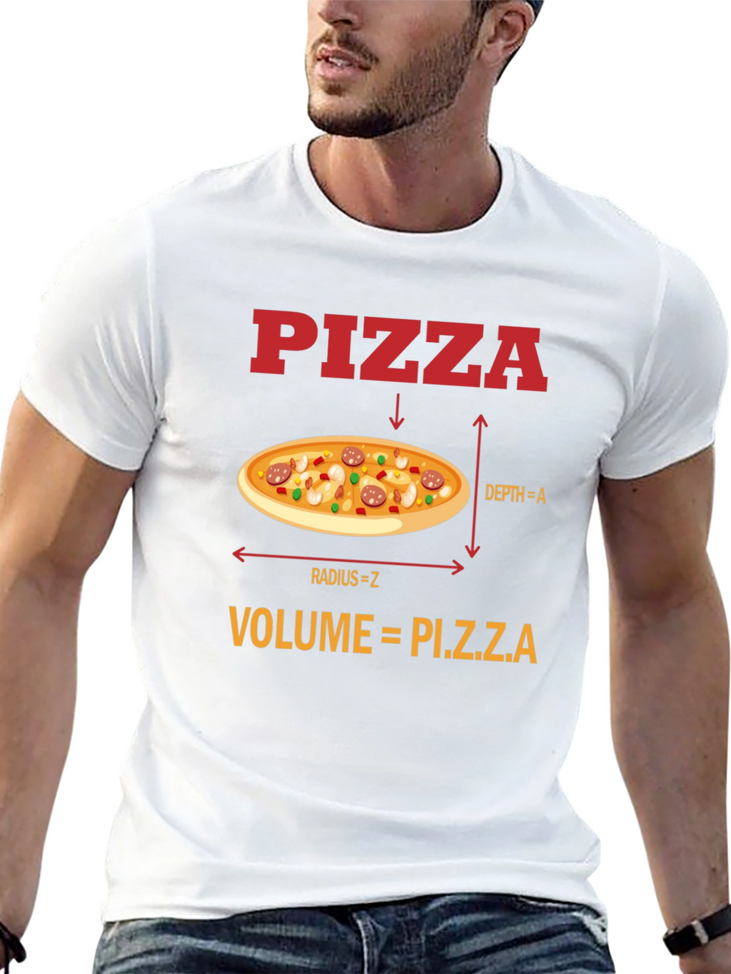 Pizza Volume Funny Math T-Shirt
