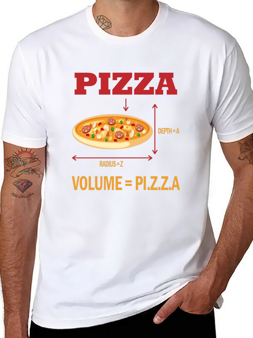 Pizza Volume Funny Math T-Shirt