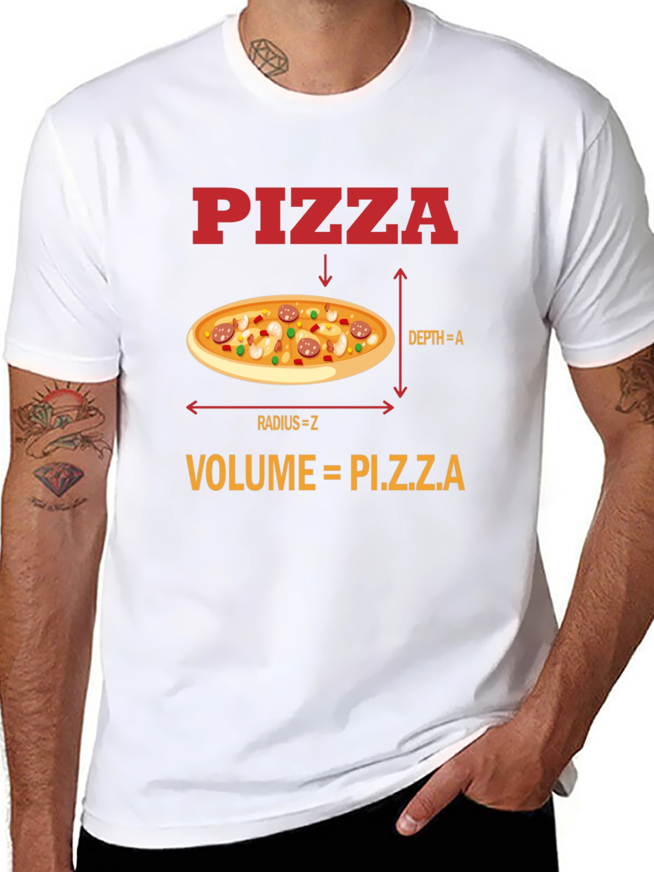 Pizza Volume Funny Math T-Shirt