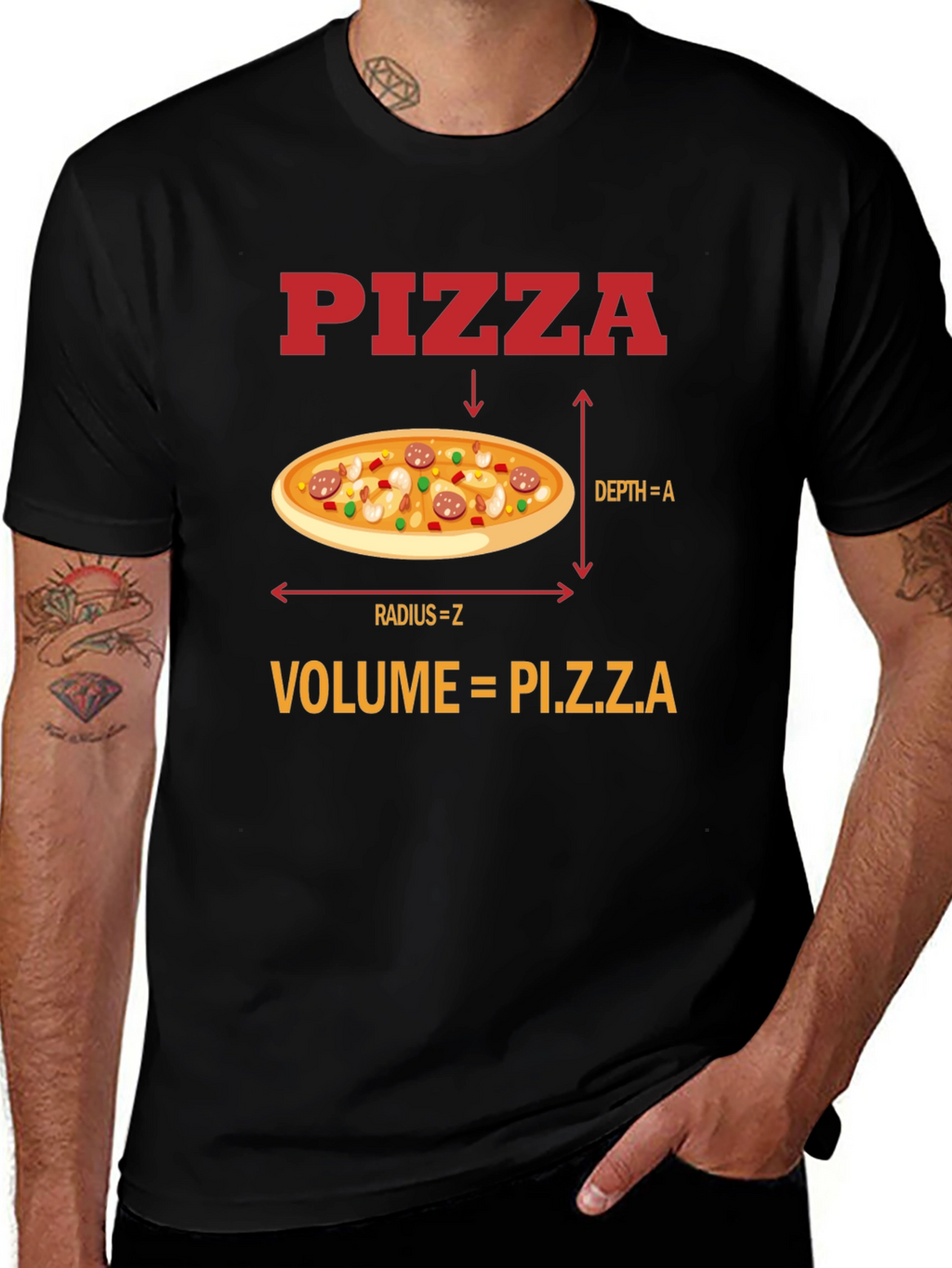 Pizza Volume Funny Math T-Shirt