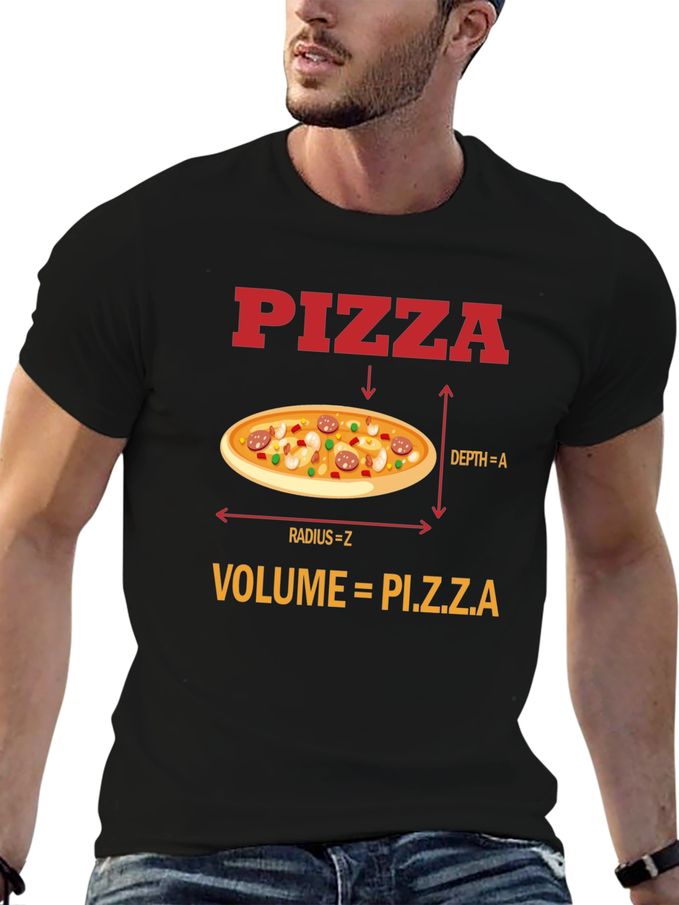 Pizza Volume Funny Math T-Shirt
