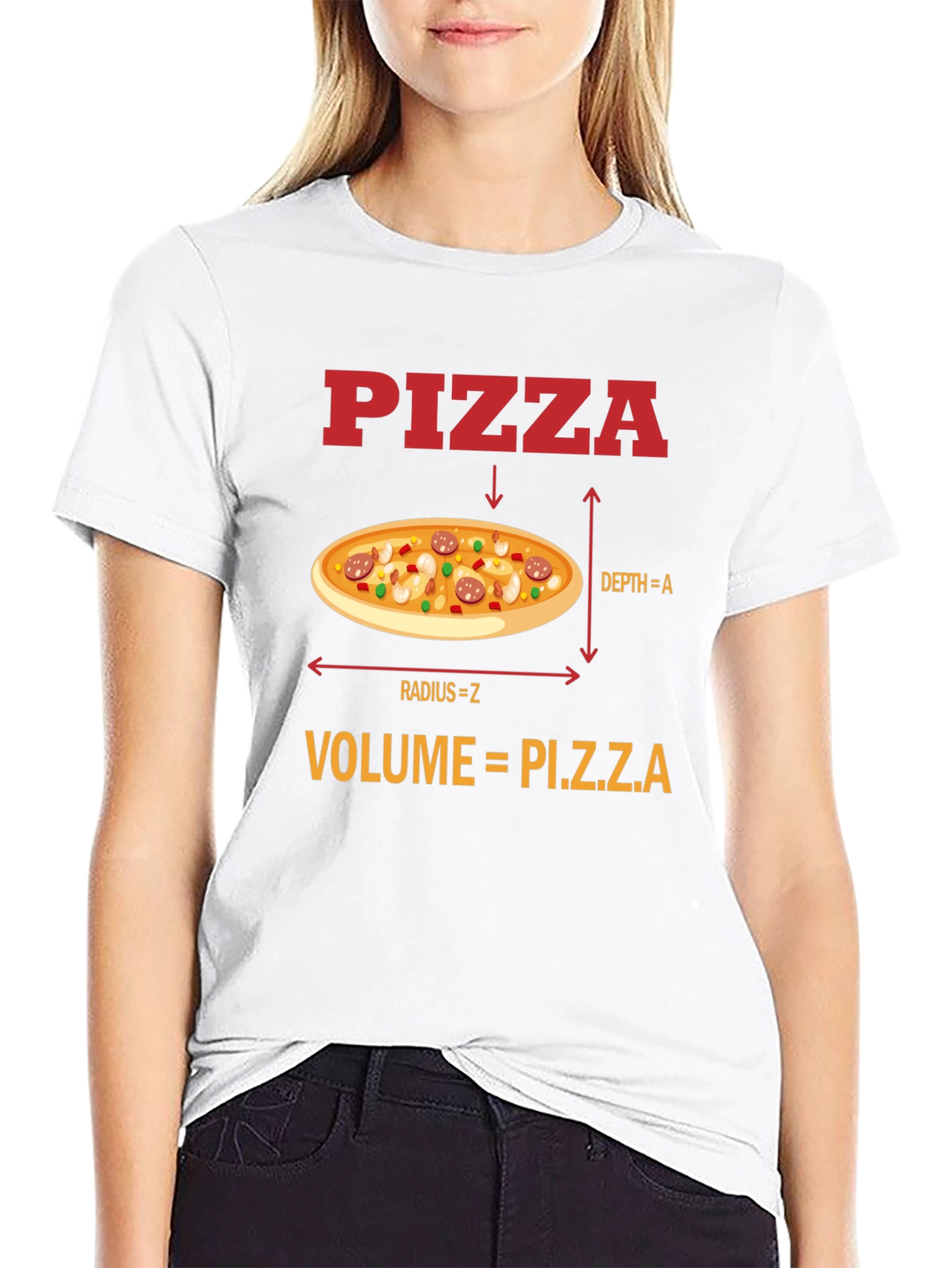 Pizza Volume Funny Math T-Shirt
