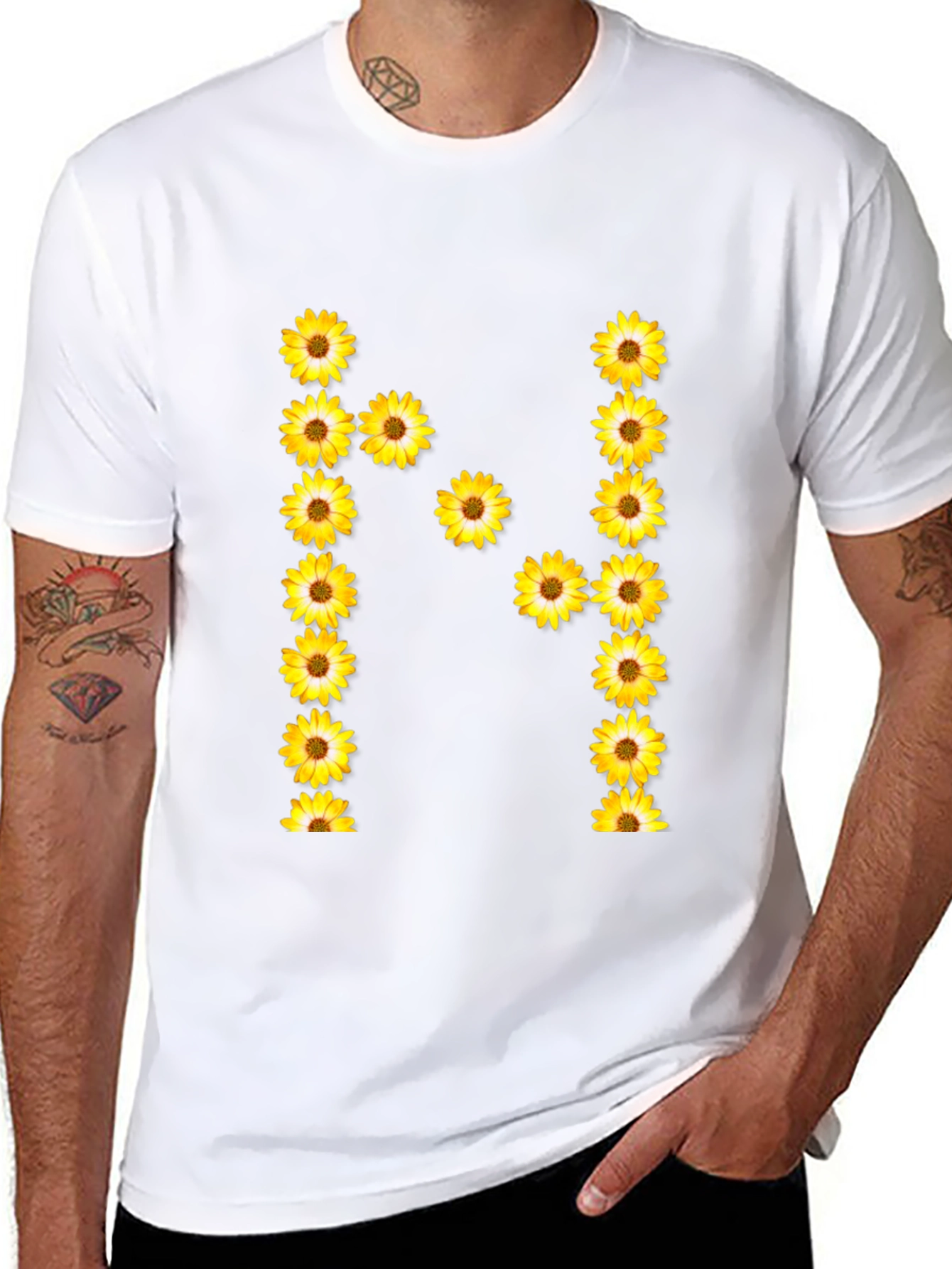 Sunflower Letter N Graphic Tee