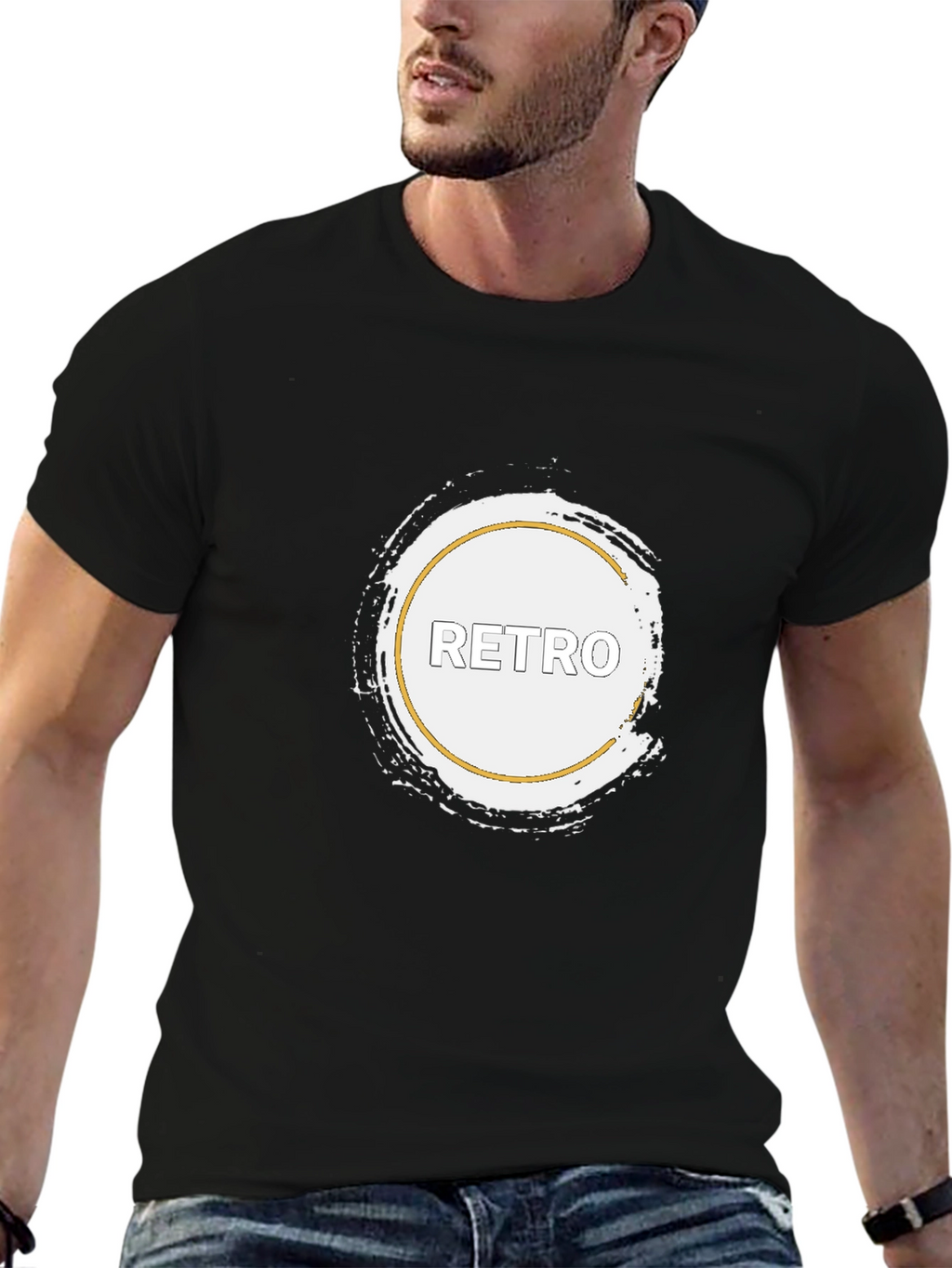 Retro Graphic Black T-Shirt