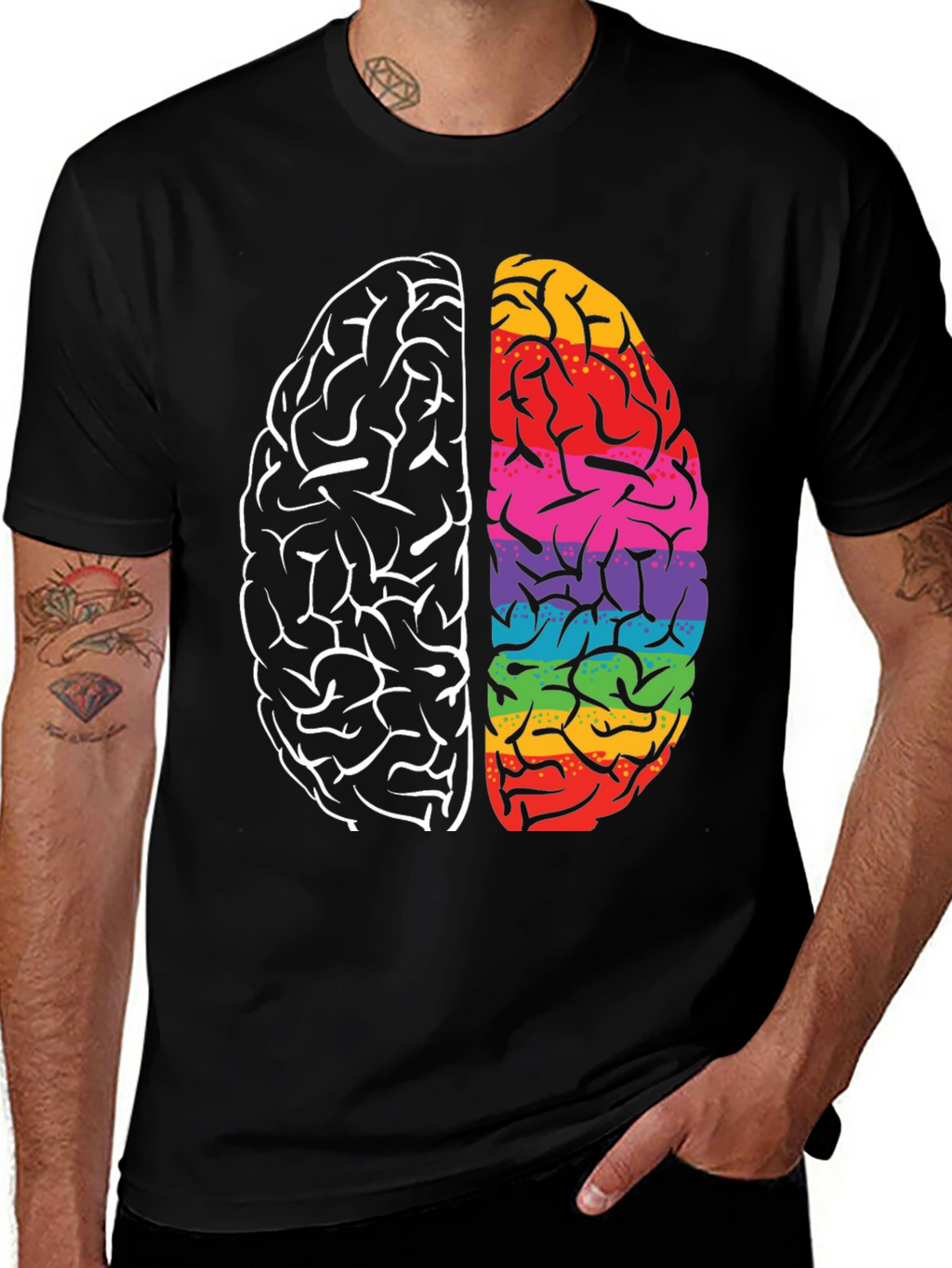Brain Power Tee - Black T-Shirt