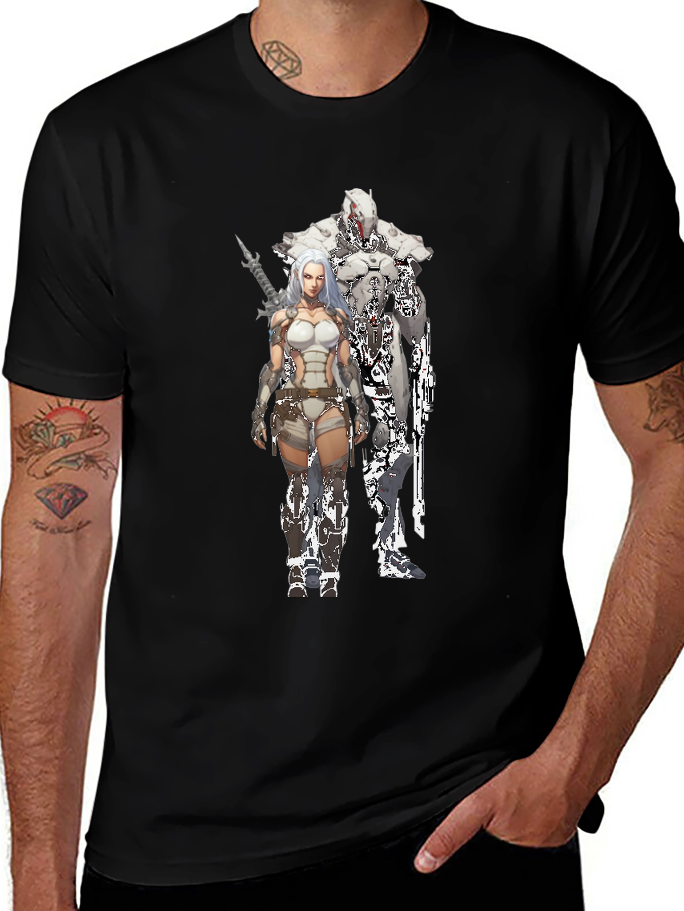Sci-Fi Warrior Black T-Shirt