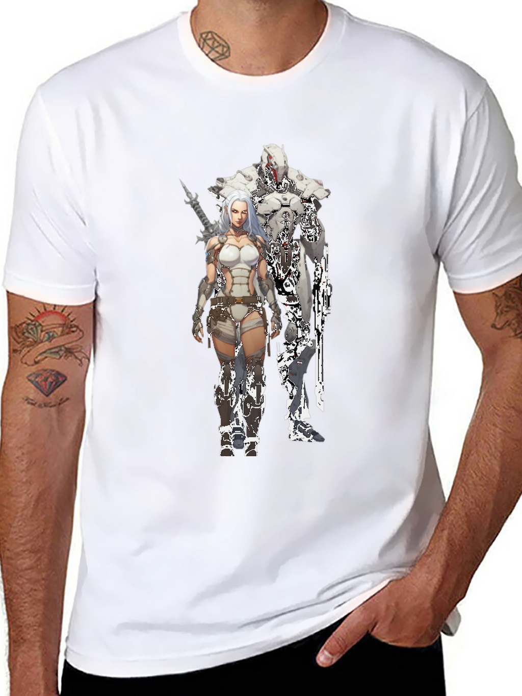 Sci-Fi Warrior Black T-Shirt