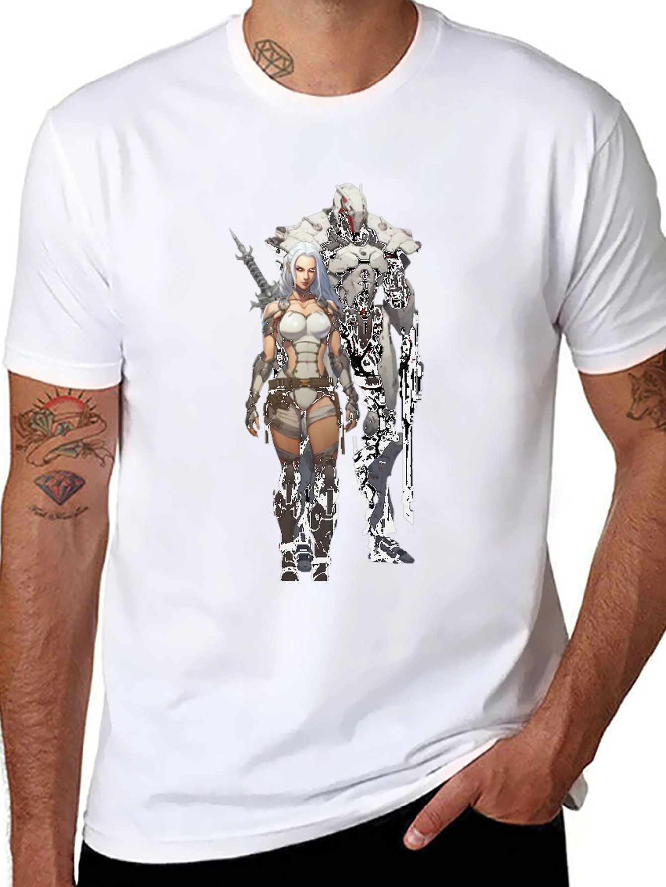 Sci-Fi Warrior Black T-Shirt